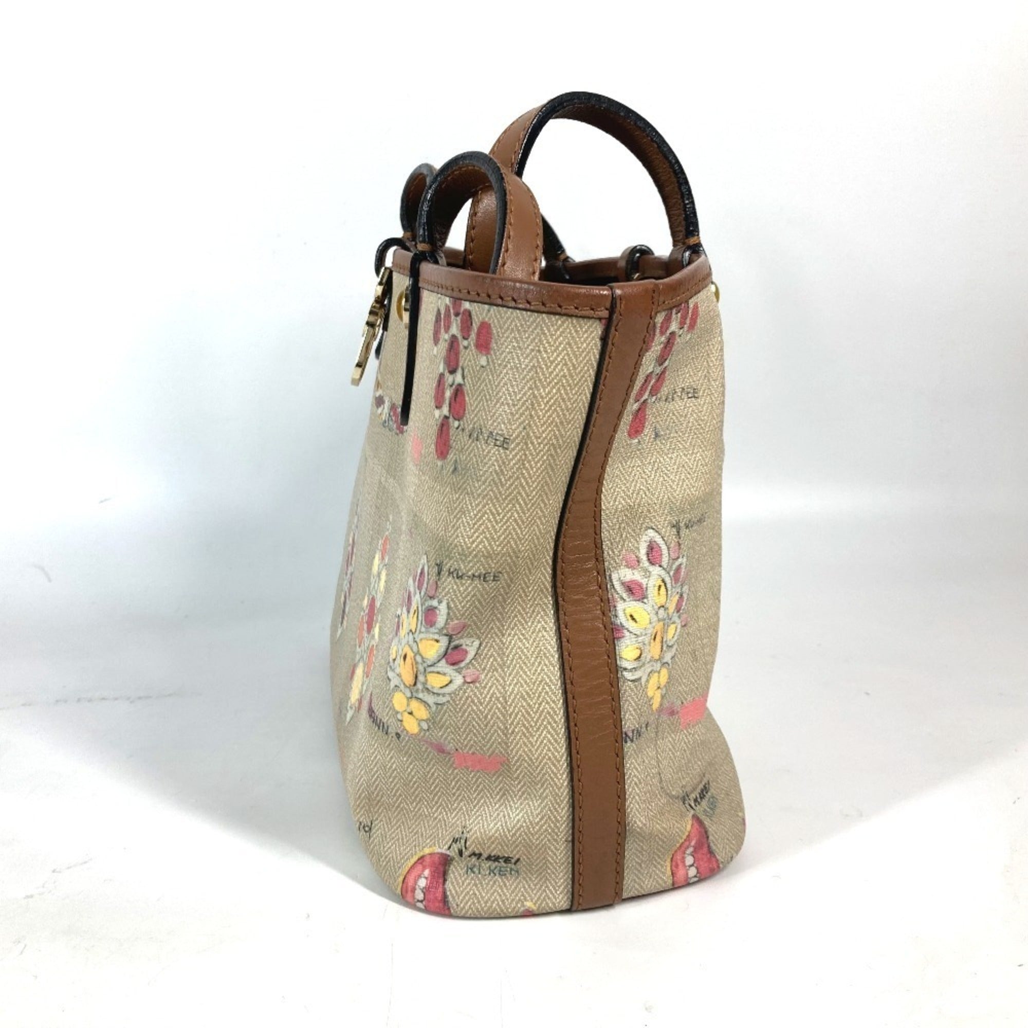 Bvlgari Multi-Color Leather Pvc Shoulder Bag Tote Bag (Pre-Owned)