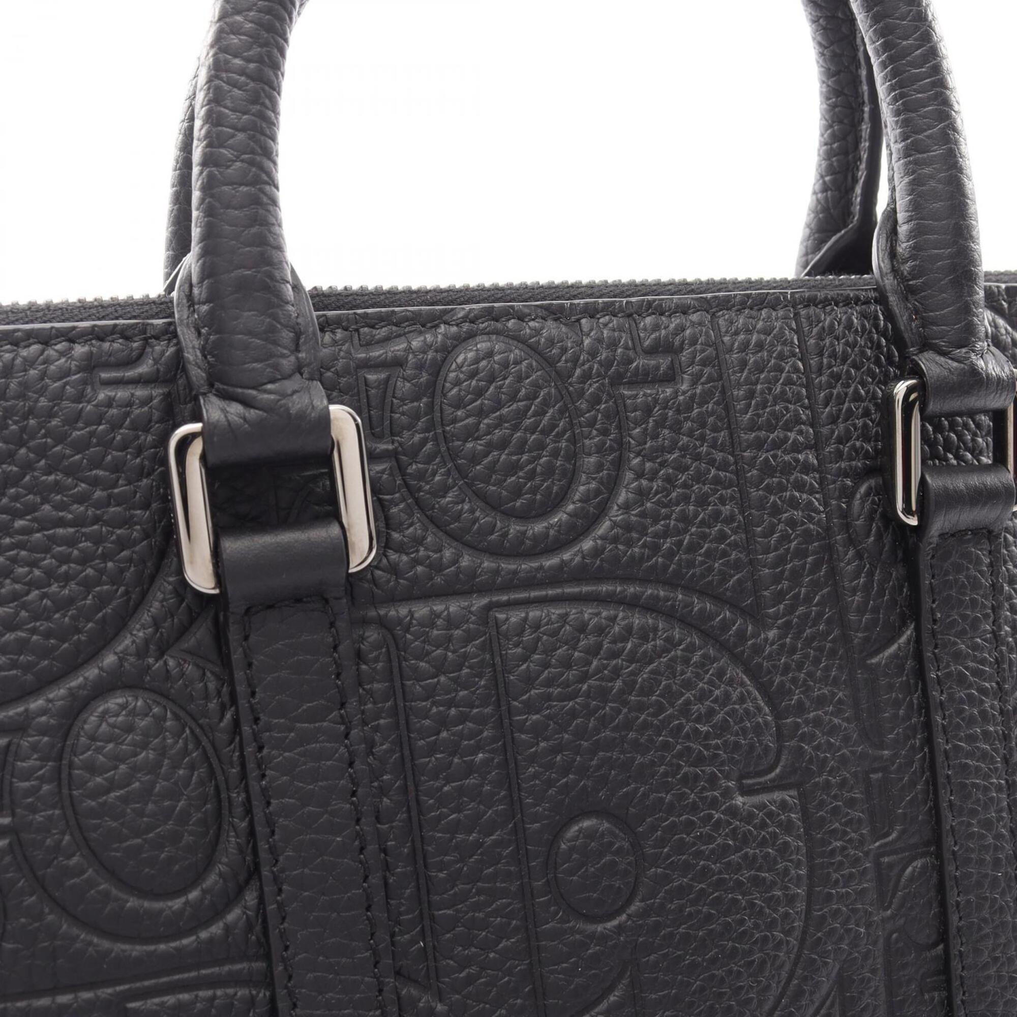 Christian Dior Black Leather Handbag Weekend Bag (Pre-Owned)