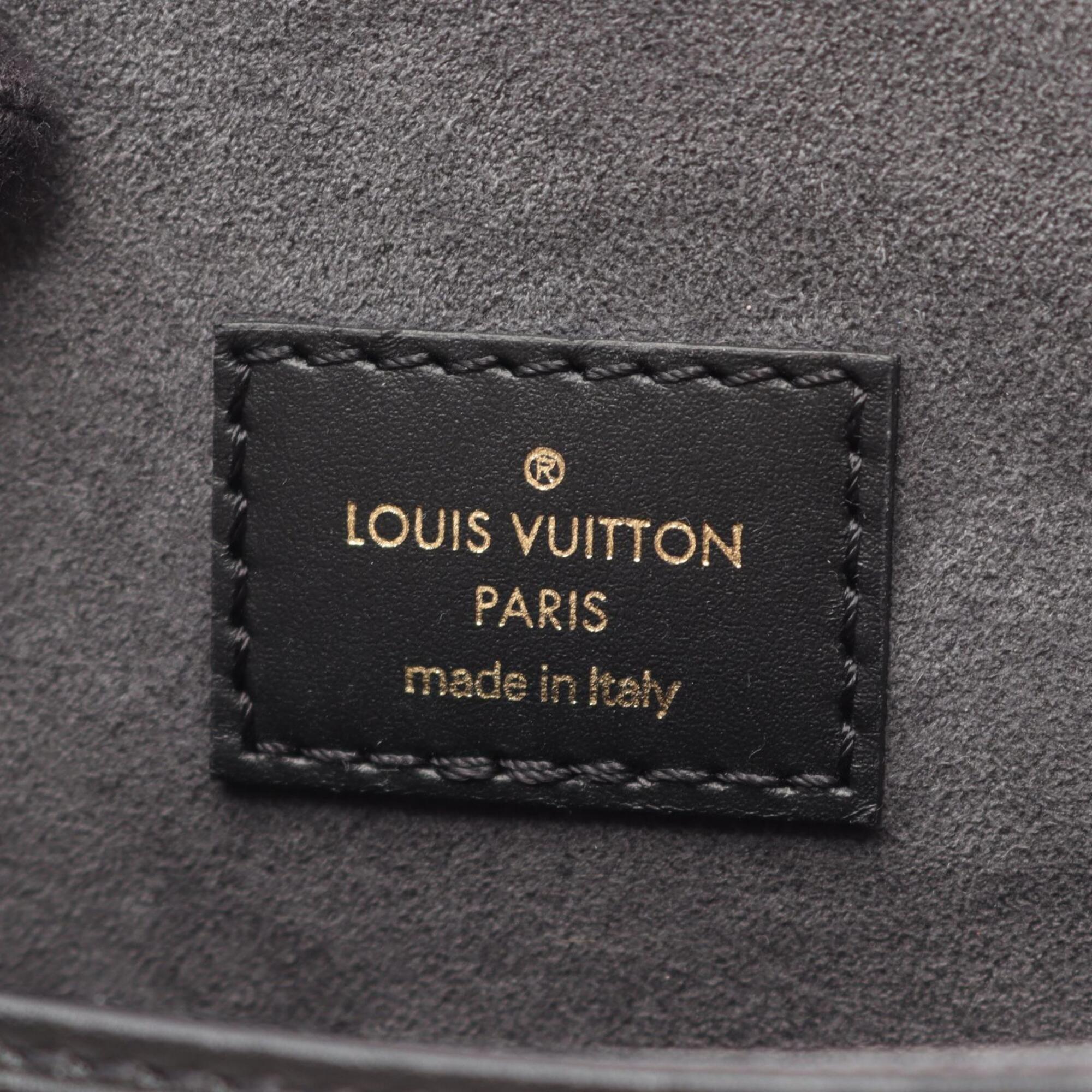 Louis Vuitton Black Leather Handbag (Pre-Owned)