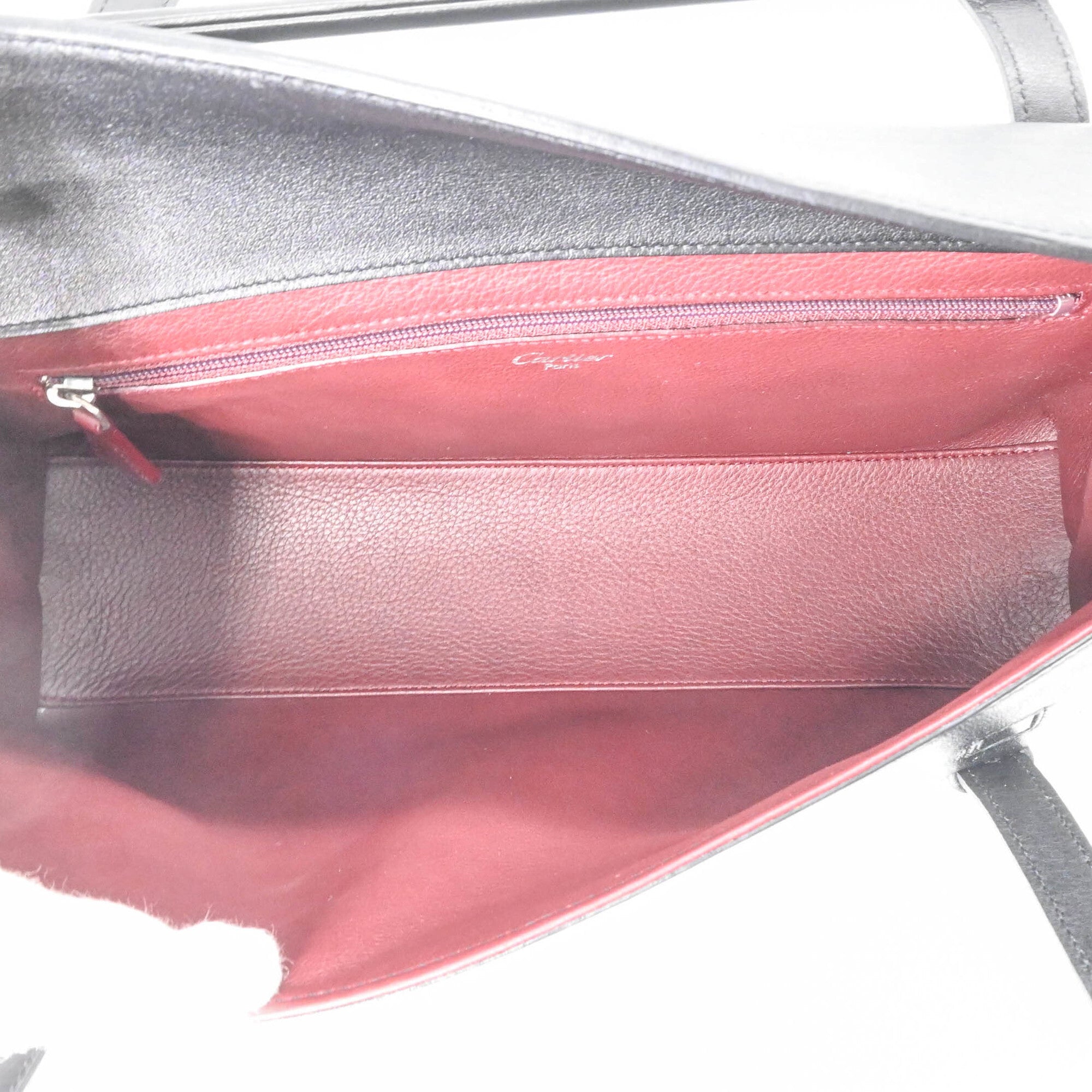 Cartier Black Leather Handbag (Pre-Owned)