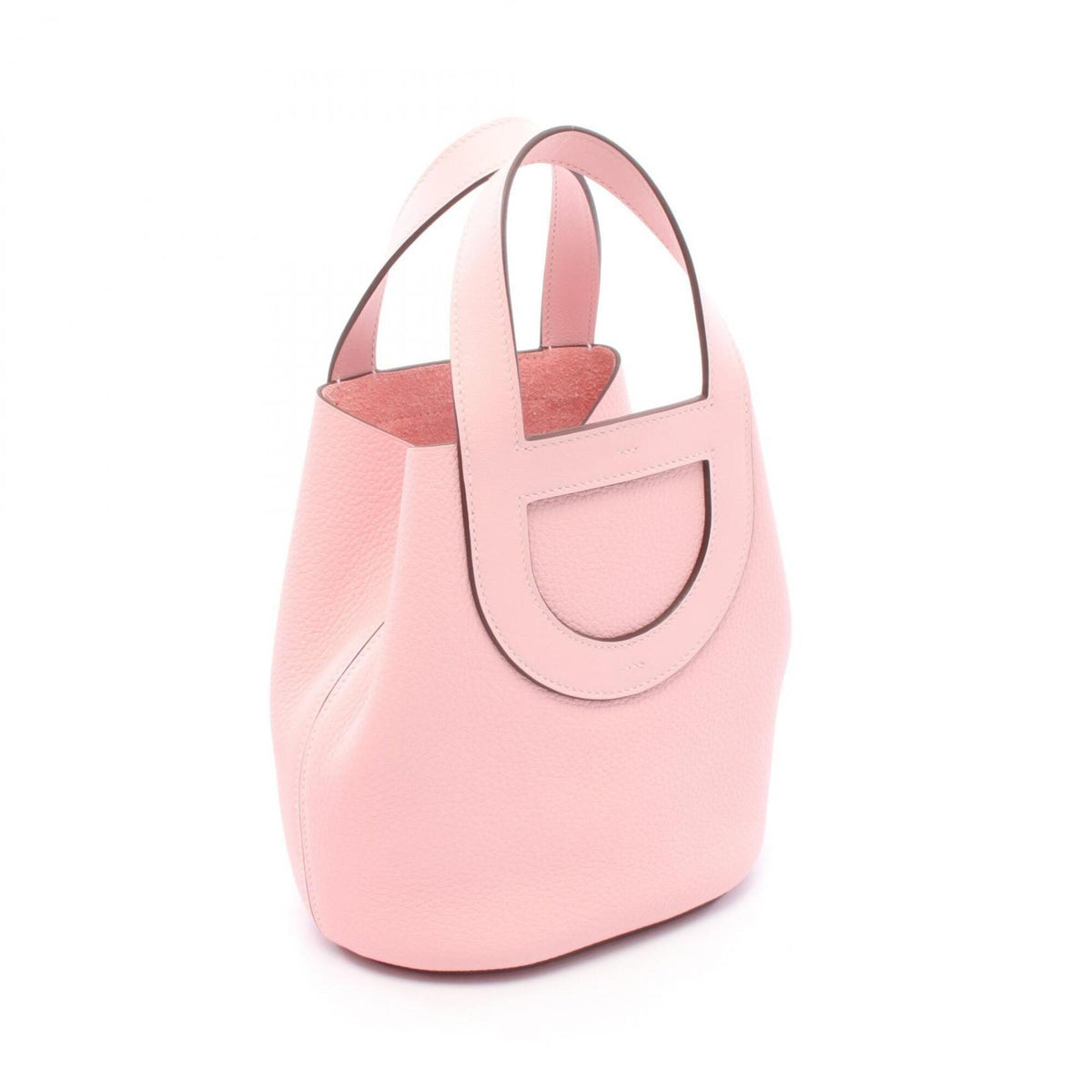 Hermes Pink Rose Sakura Taurillon Clemence Leather Leather Swift Leather Handbag (Pre-Owned)