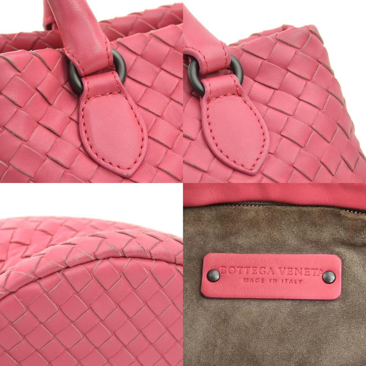 Bottega Veneta Pink Intrecciato Handbag (Pre-Owned)
