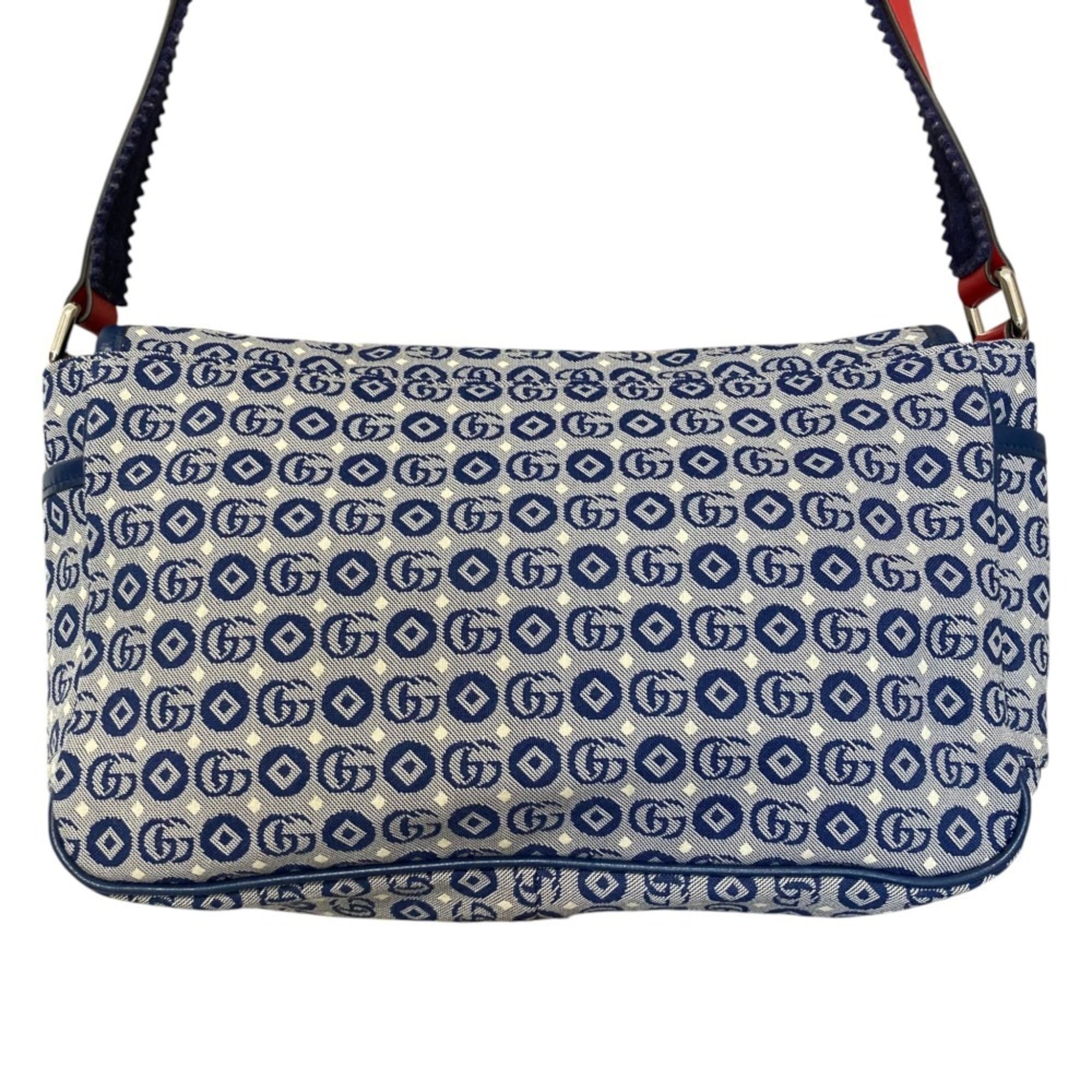 Gucci Navy Messenger Bag Shoulder Bag (Pre-Owned)