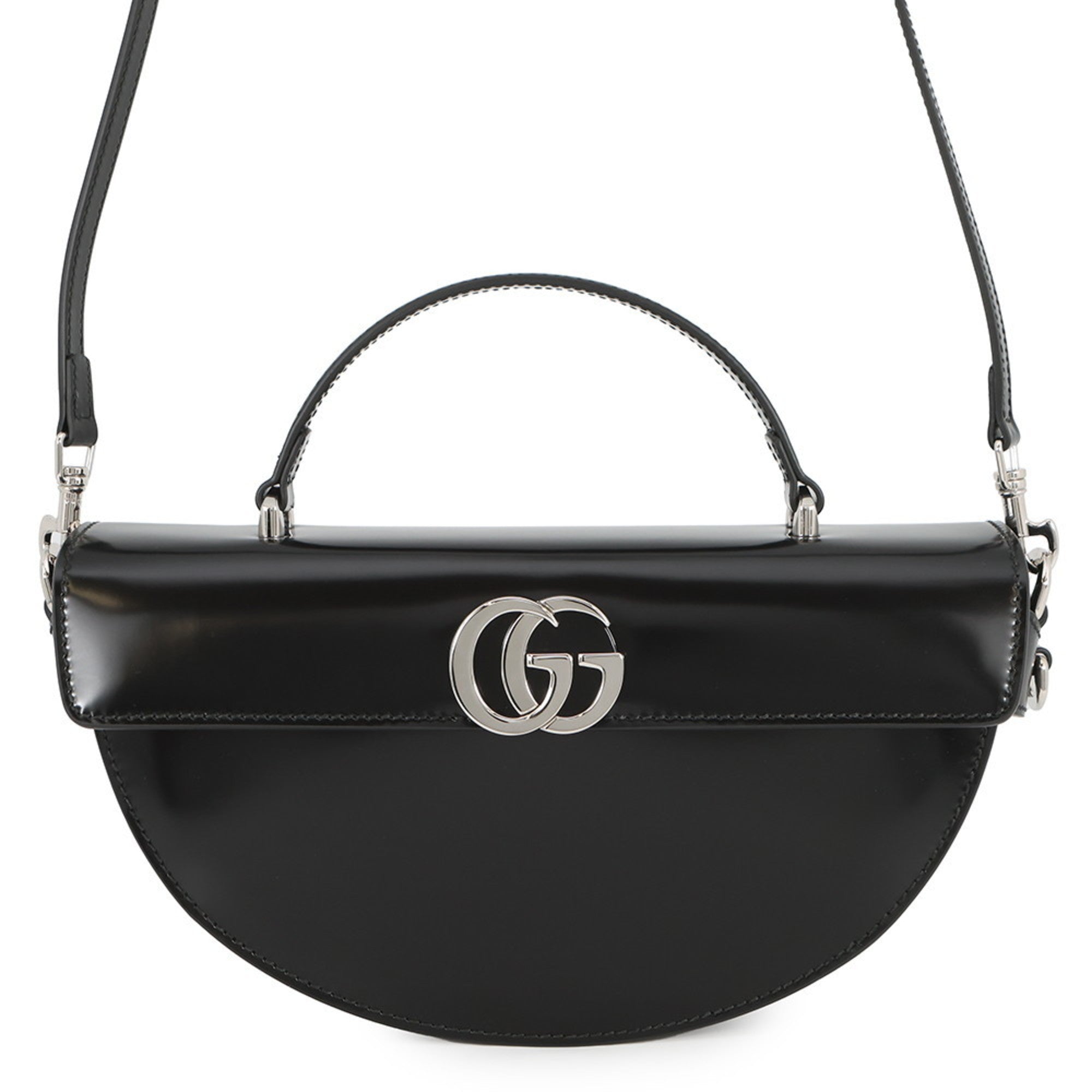 Gucci Black Leather Handbag Shoulder Bag (Pre-Owned)
