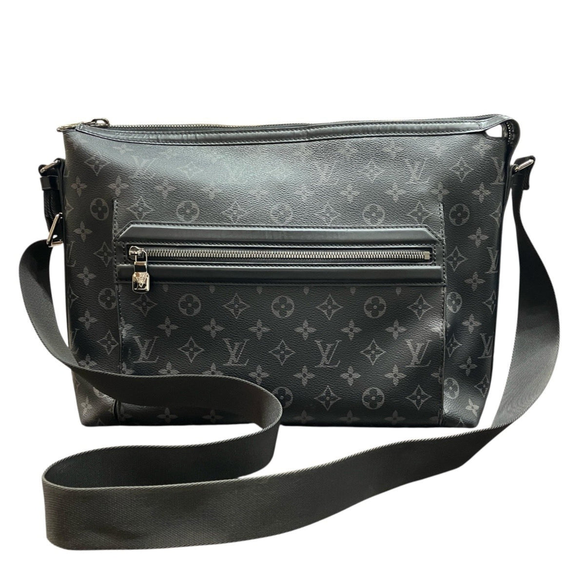 Louis Vuitton Gray Monogram Eclipse Monogram Eclipse Messenger Bag Shoulder Bag (Pre-Owned)