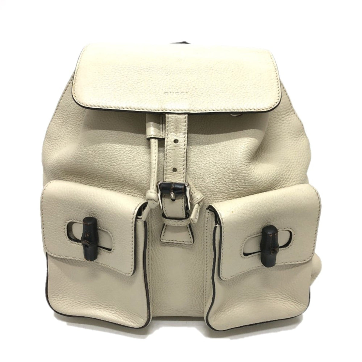 Gucci White Leather Backpack (Pre-Owned)