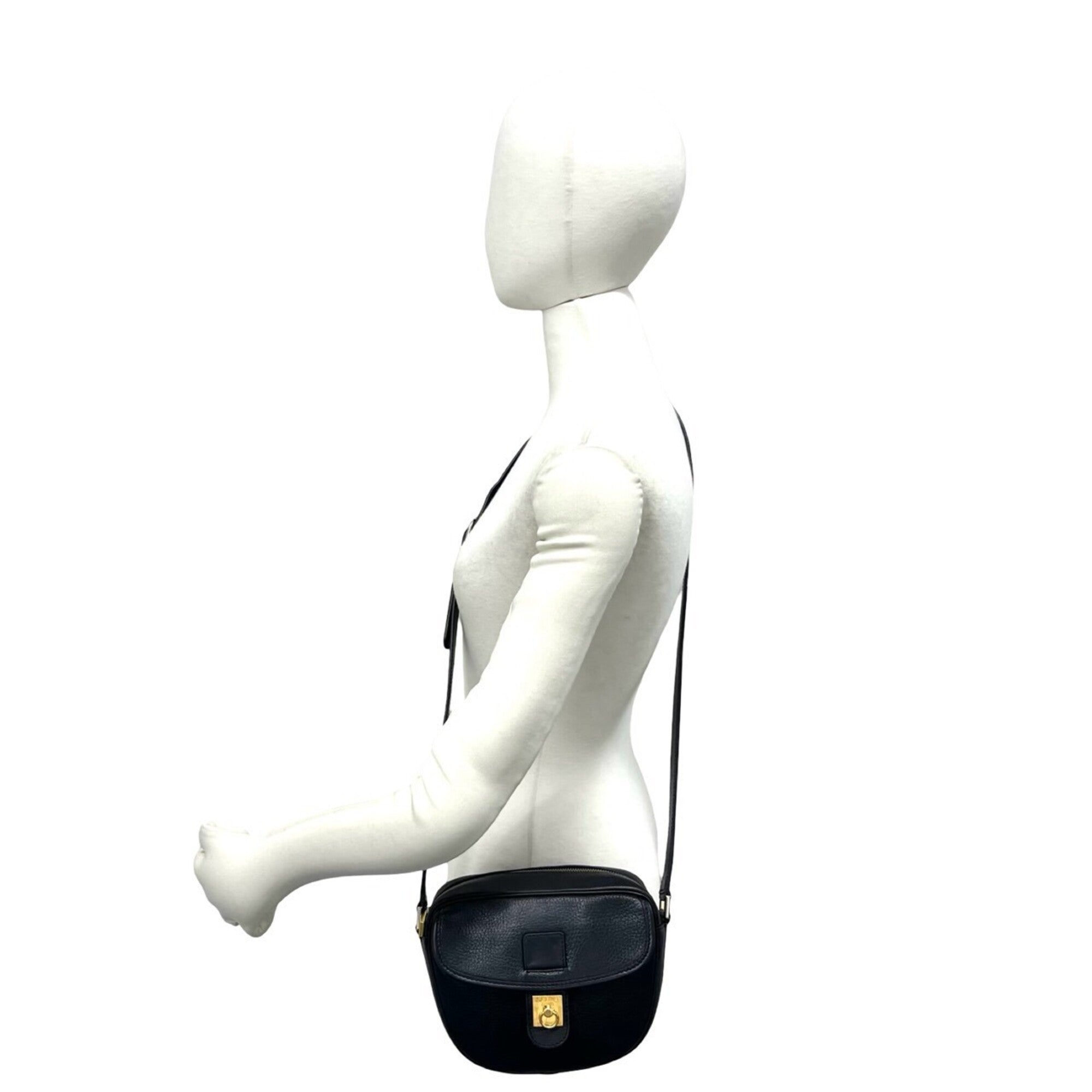 Celine Black Leather Pochette Shoulder Bag (Pre-Owned)