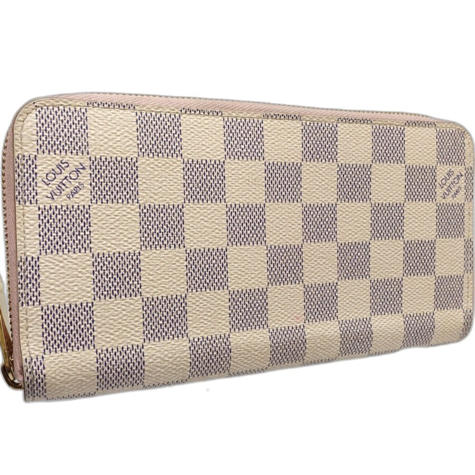 Louis Vuitton Damier Azur Azur Rose Ballerine Damier Azur Long Wallet (Bi-Fold) (Pre-Owned)