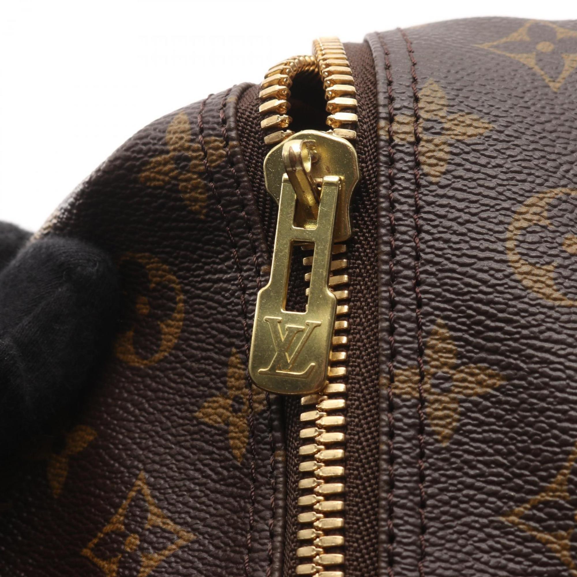 Louis Vuitton Brown Coated Canvas Leather Boston Bag (Pre-Owned)