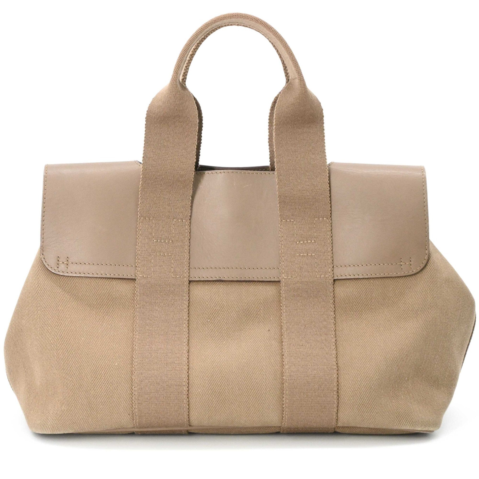 Hermes Etoupe Gray Leather Handbag Pouch (Pre-Owned)