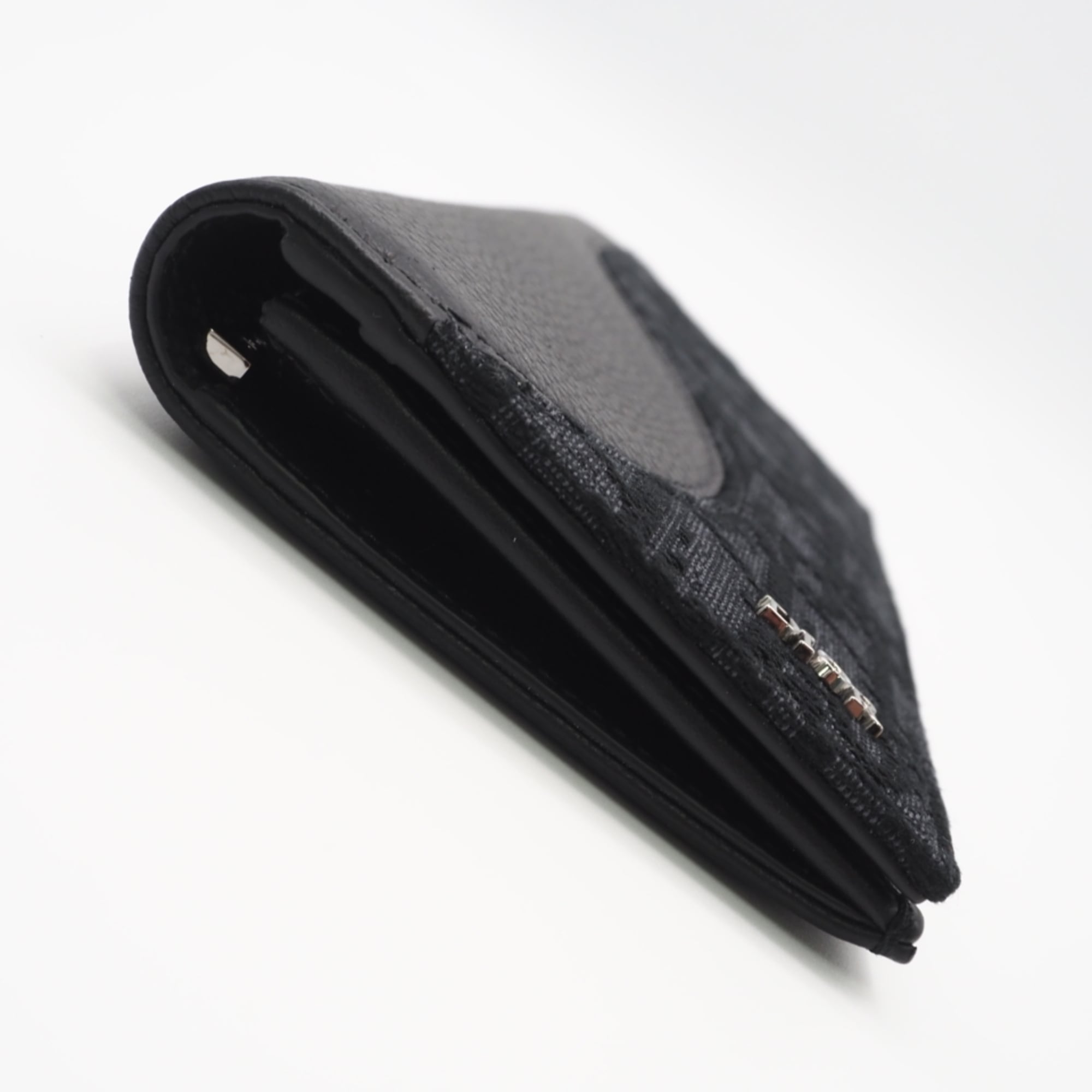 Christian Dior Black Jacquard Long Wallet (Bi-Fold) (Pre-Owned)