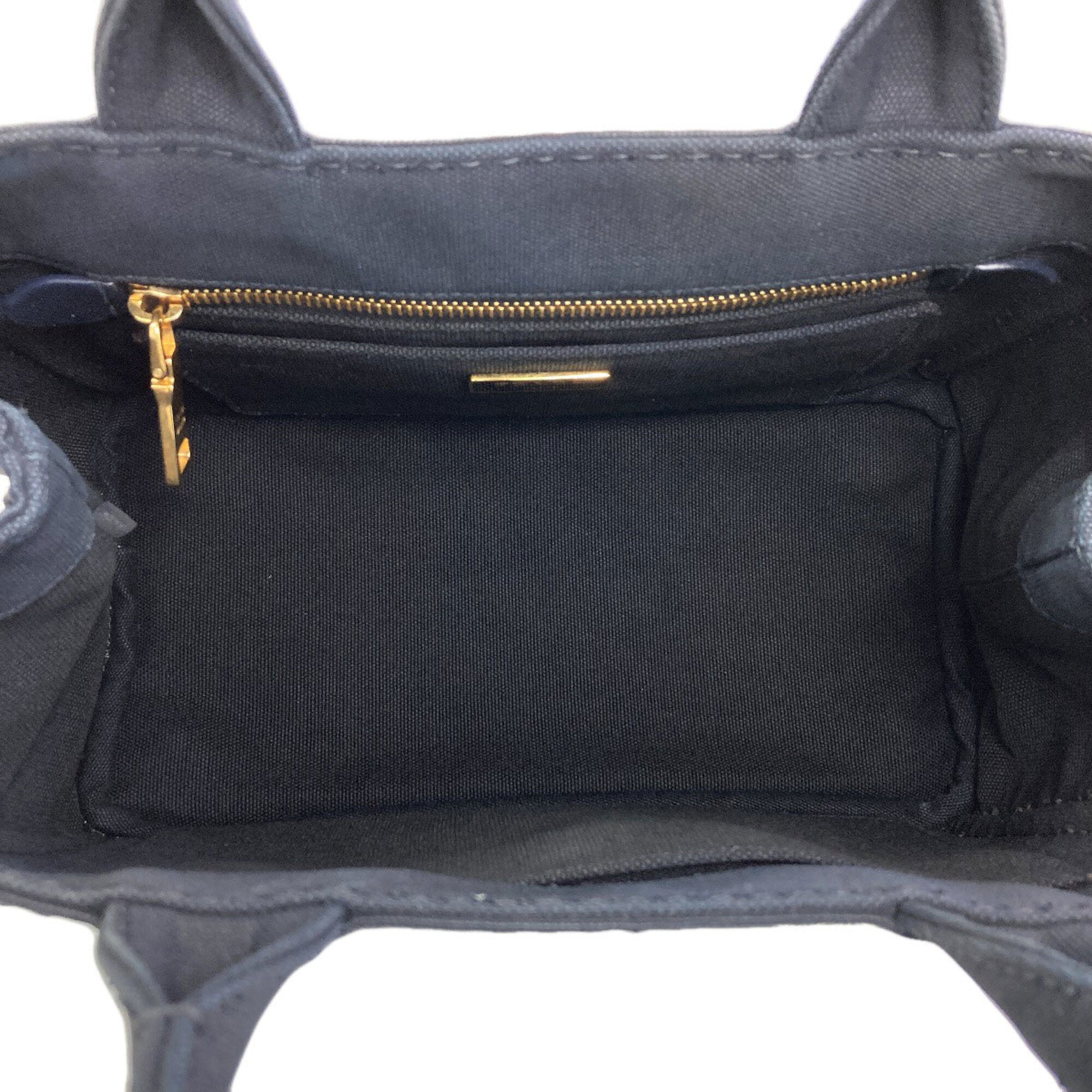 Prada Black Canvas Handbag (Pre-Owned)