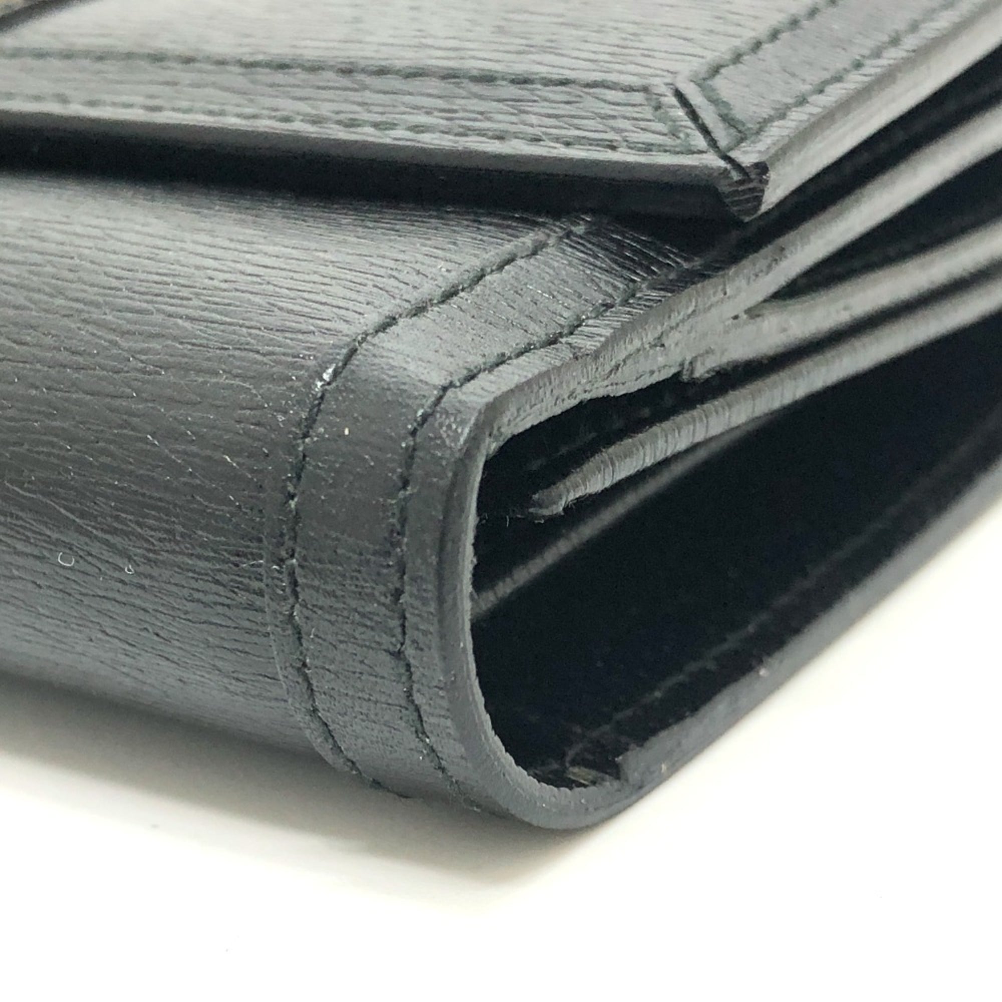 Gucci Black Leather Long Wallet (Bi-Fold) (Pre-Owned)