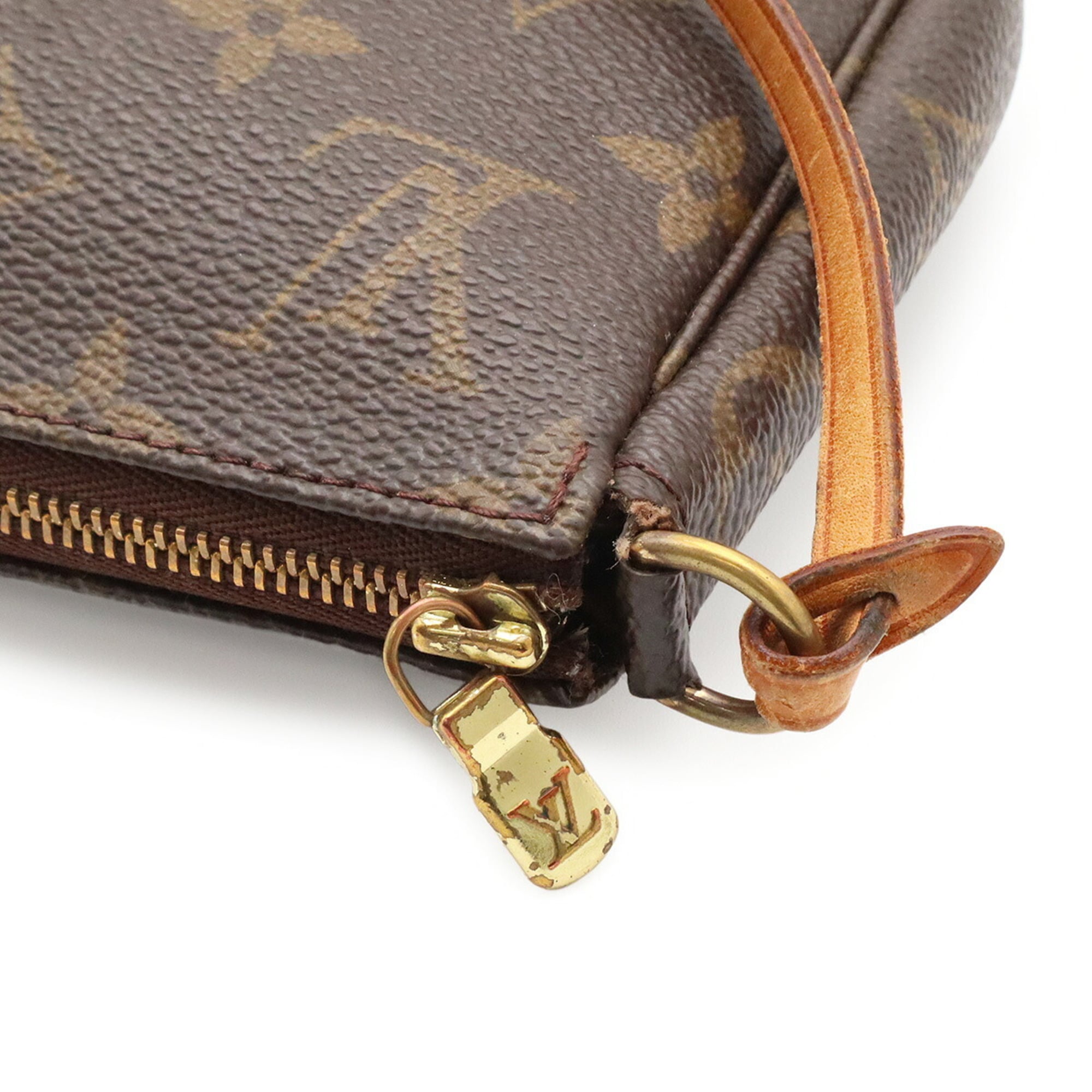 Louis Vuitton Brown Monogram Canvas Handbag Pochette Pouch (Pre-Owned)