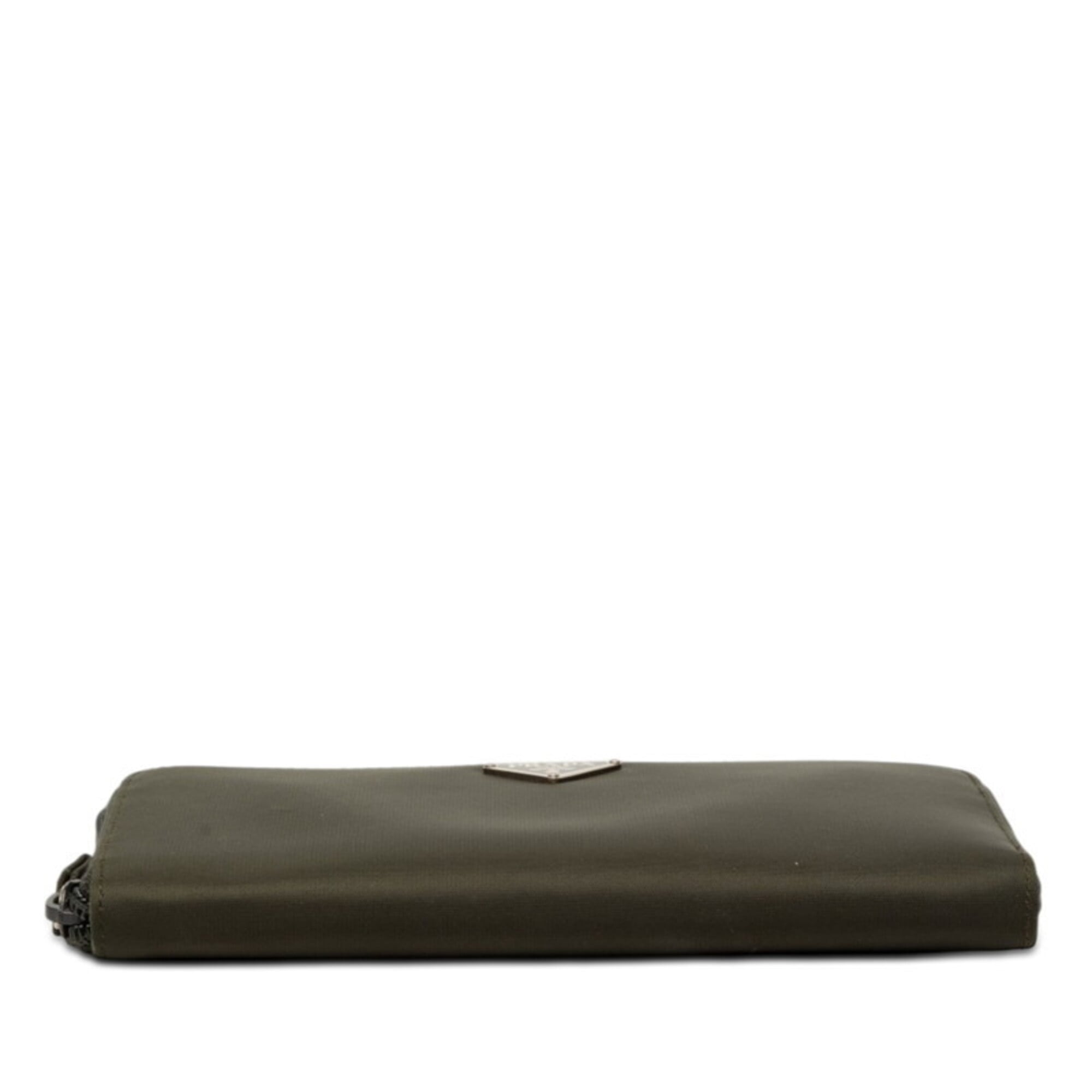 Prada Dark Green Nylon Long Wallet (Bi-Fold) (Pre-Owned)