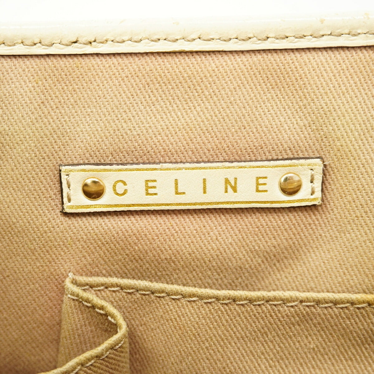 Celine Beige Canvas Leather Handbag (Pre-Owned)