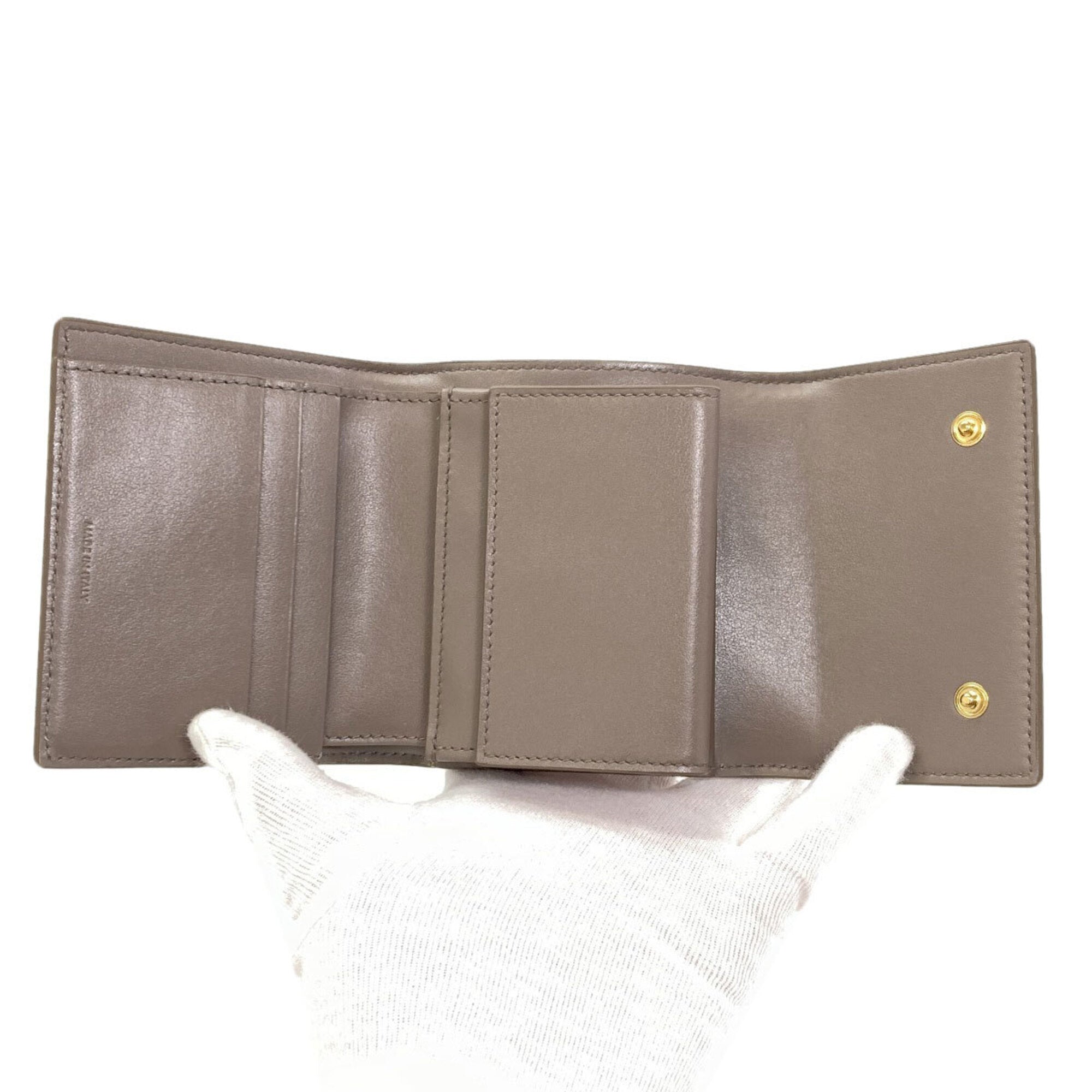 Celine Grayish Leather Wallet (Tri-Fold) (Pre-Owned)