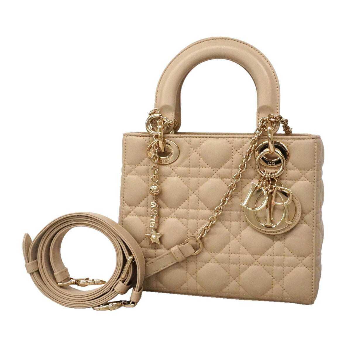 Christian Dior Beige Leather Handbag (Pre-Owned)