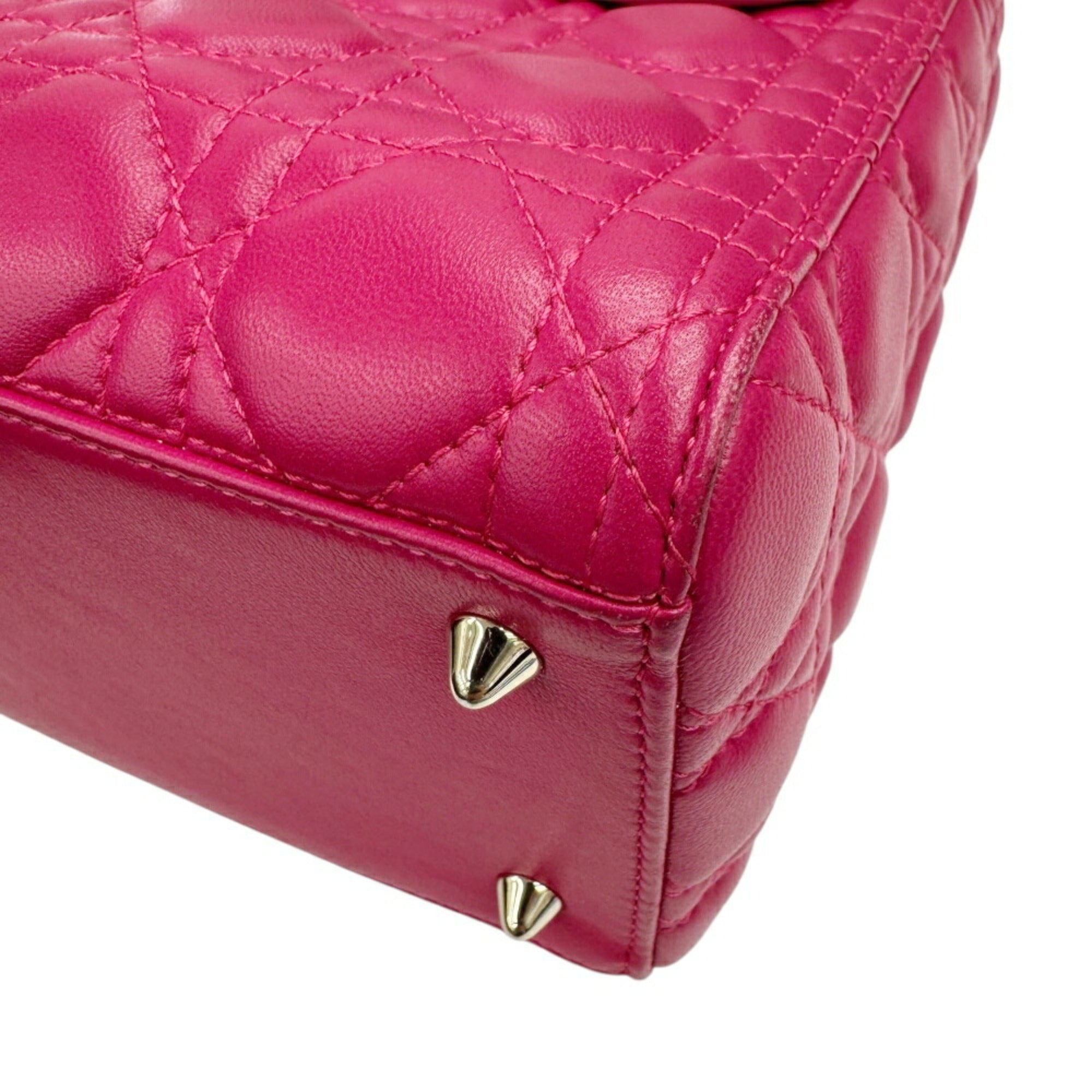 Christian Dior Pink Leather Handbag (Pre-Owned)