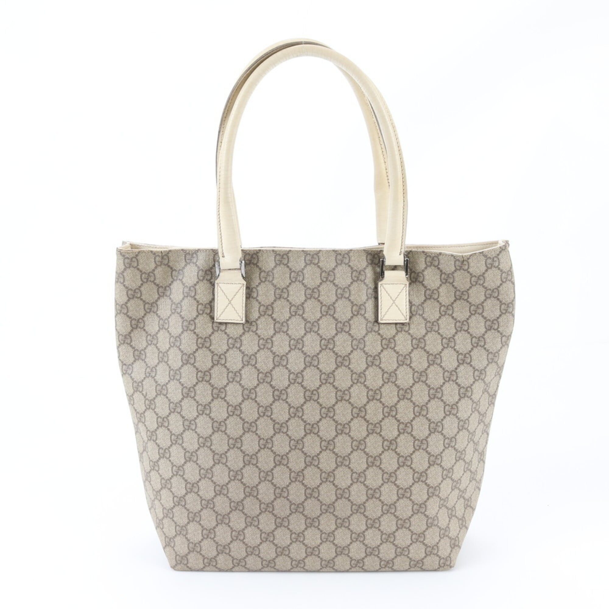 Gucci Beige Gg Supreme Handbag Tote Bag (Pre-Owned)