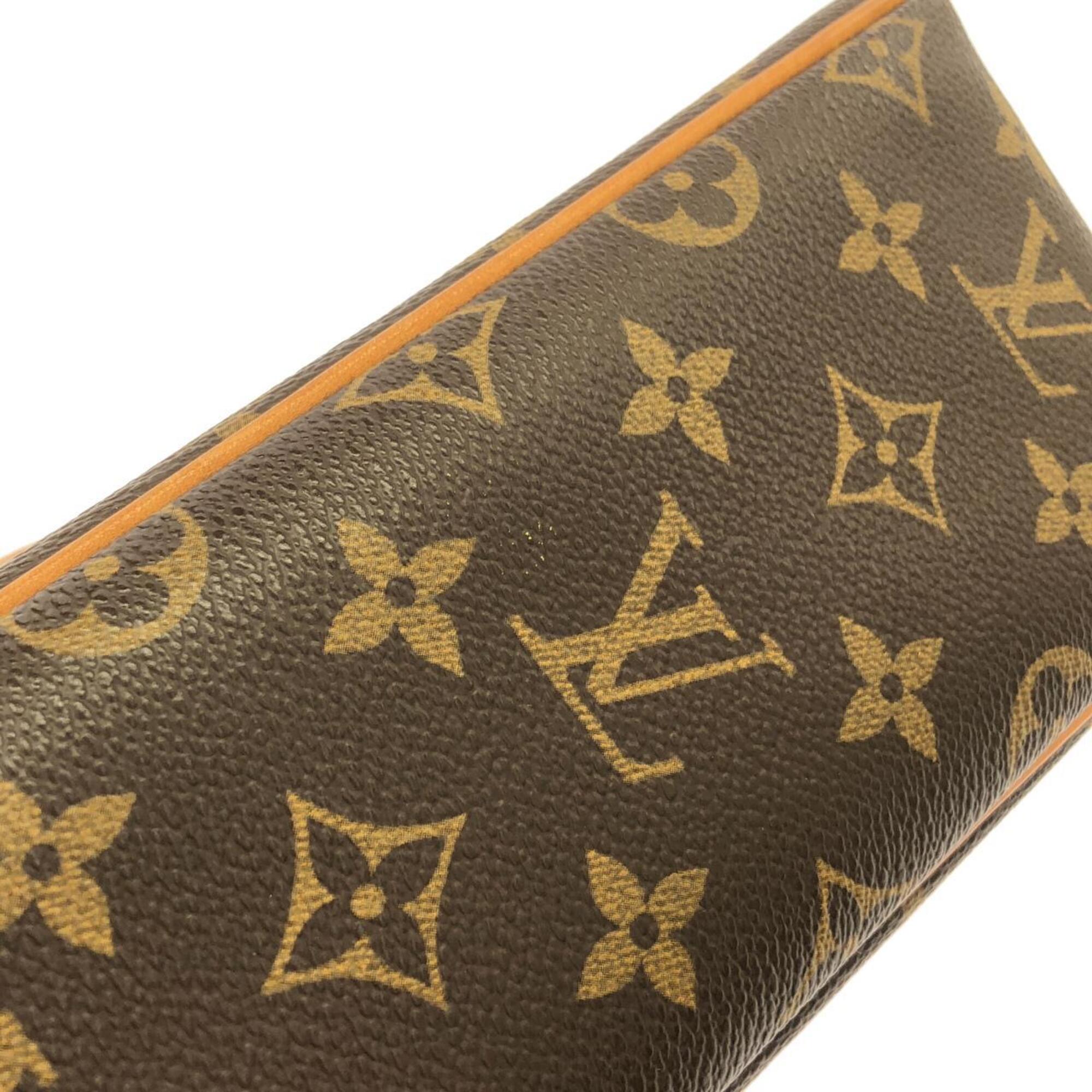 Louis Vuitton Marron Coated Canvas Shoulder Bag (Pre-Owned)