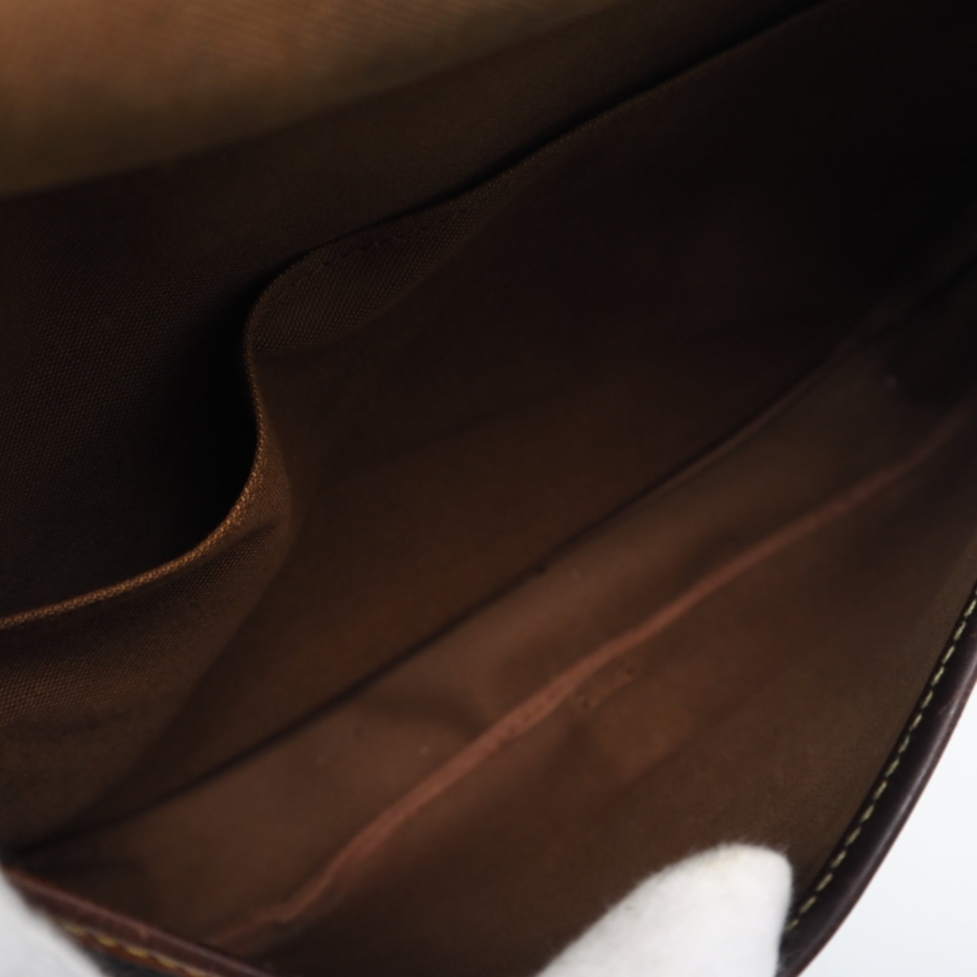 Louis Vuitton Monogram Brown Coated Canvas Leather Shoulder Bag (Pre-Owned)
