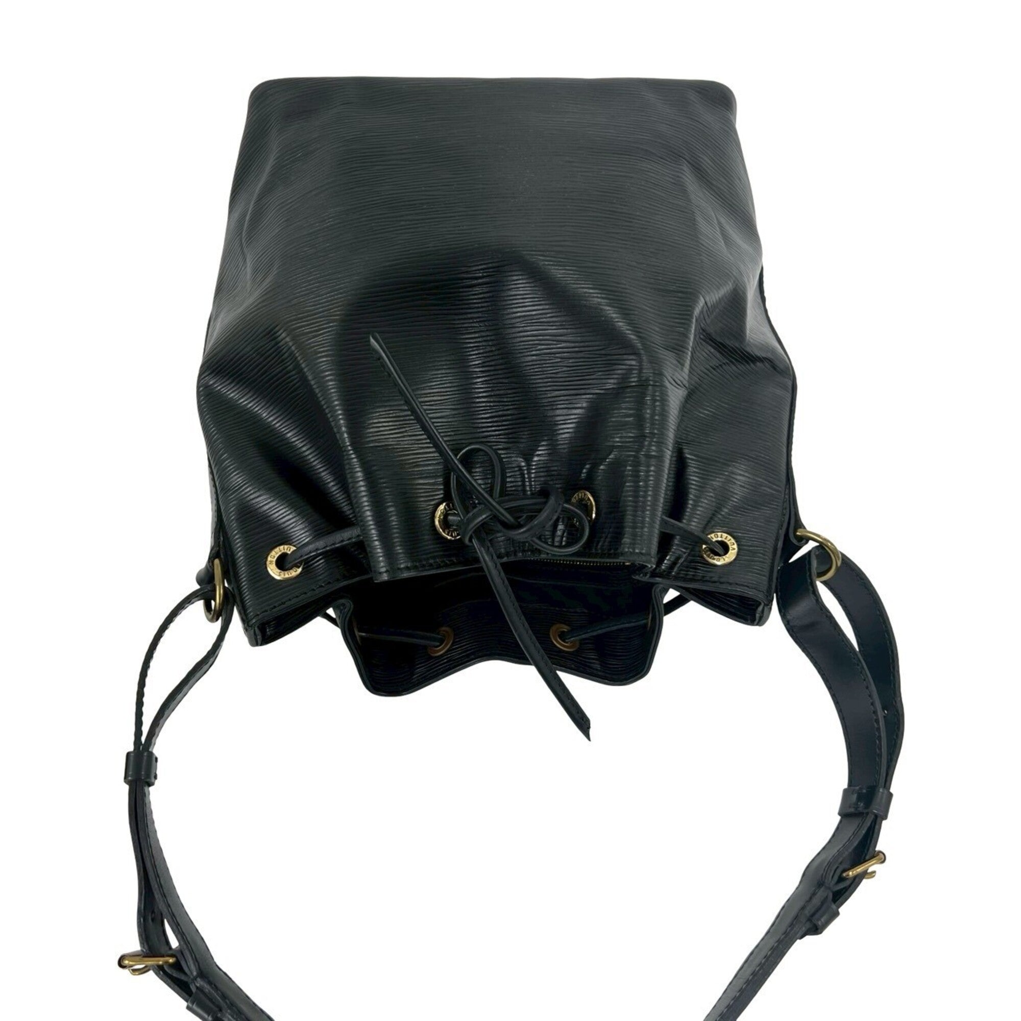 Louis Vuitton Black Leather Handbag Pochette Shoulder Bag (Pre-Owned)