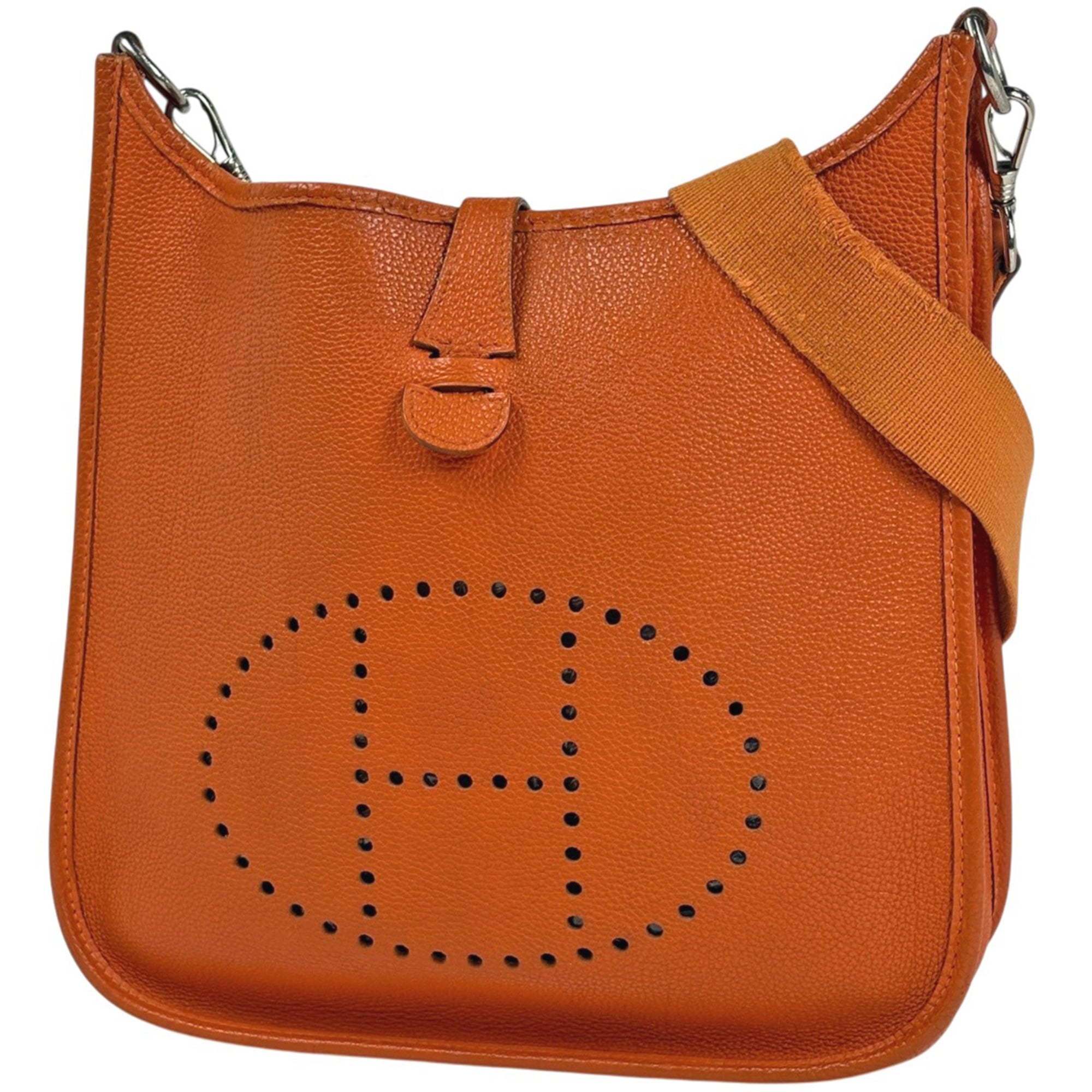 Hermes Orange Togo Leather Shoulder Bag (Pre-Owned)