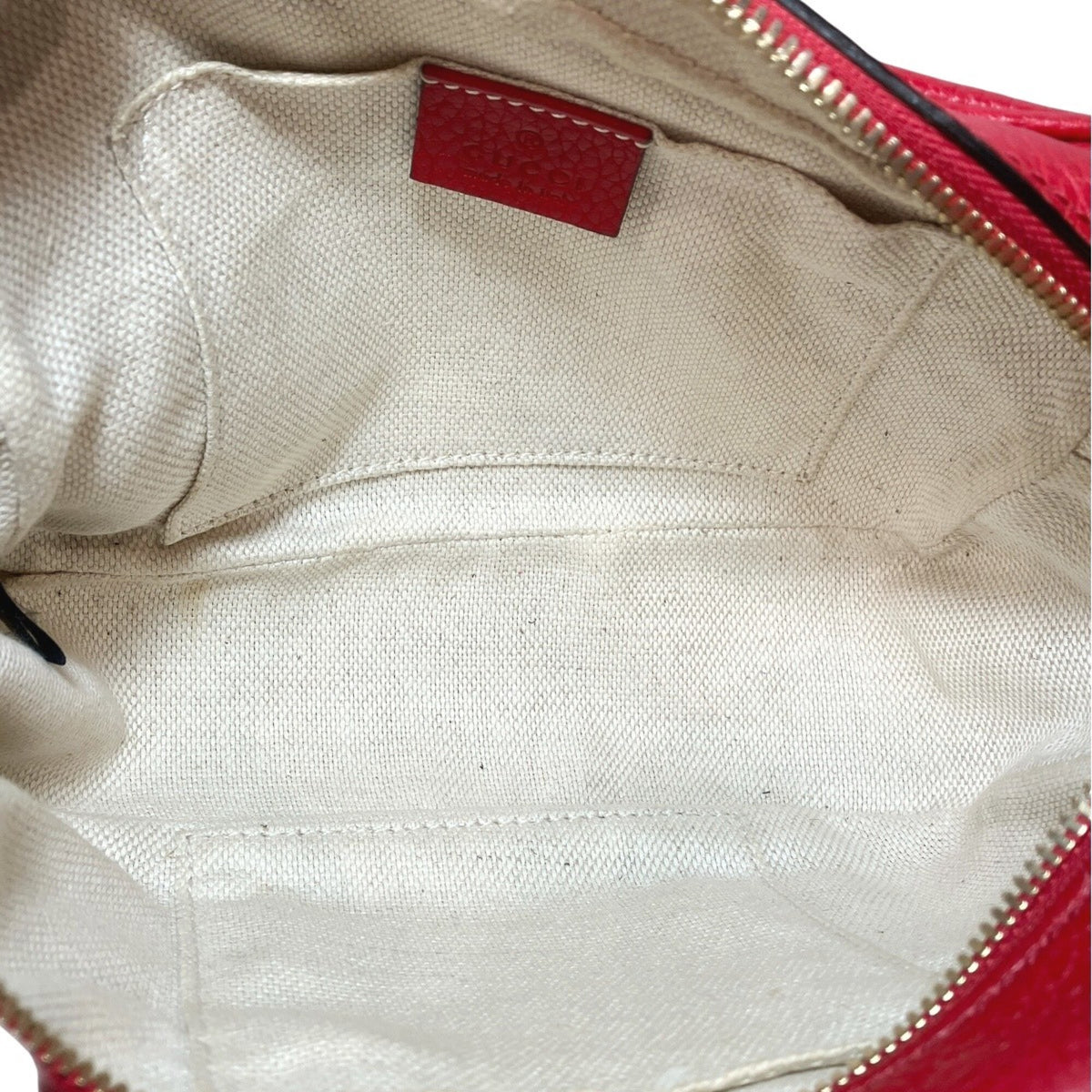 Gucci Soho Red Color Leather Shoulder Bag (Pre-Owned)