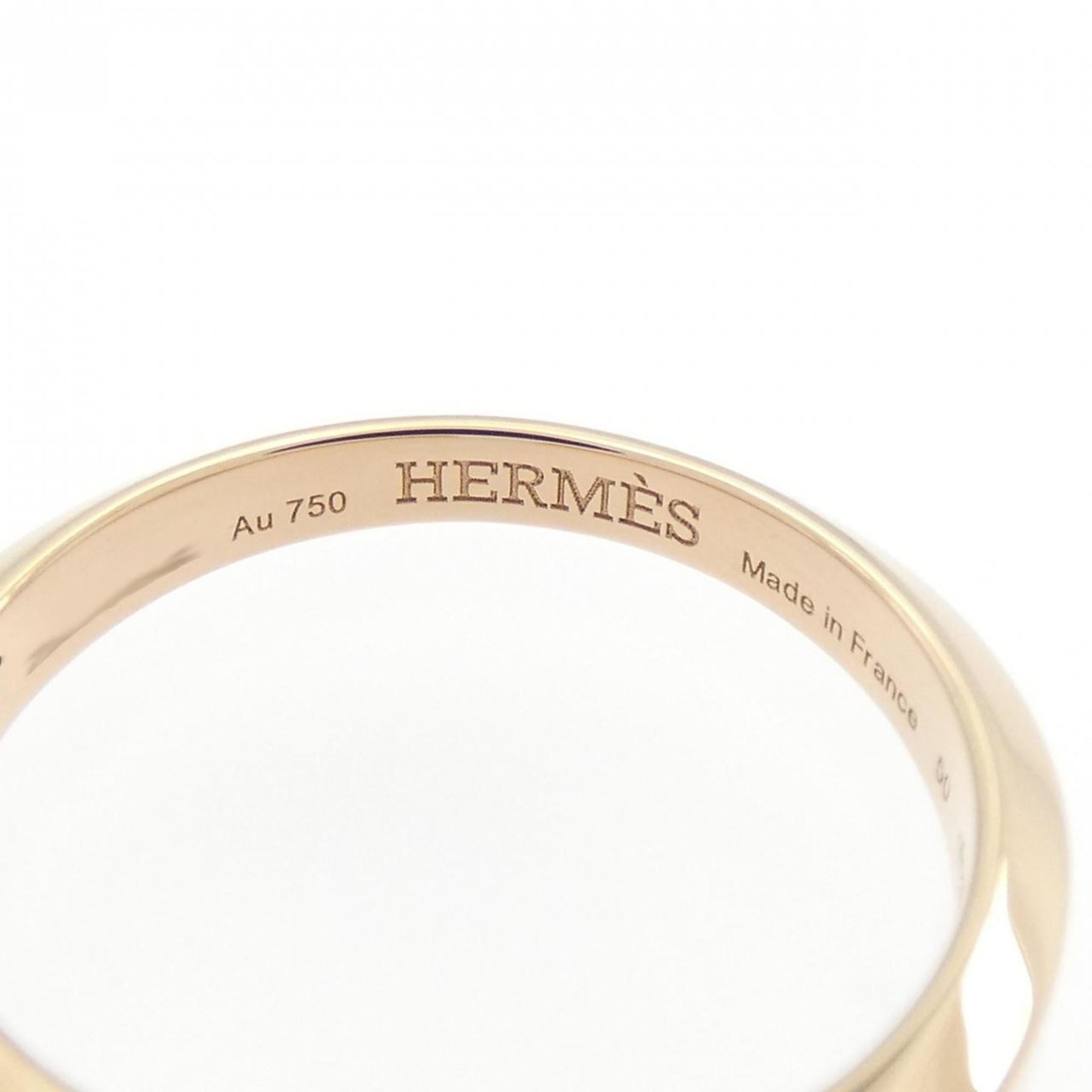 Hermes Pink Pink Gold (18K) Band Ring (Pre-Owned)