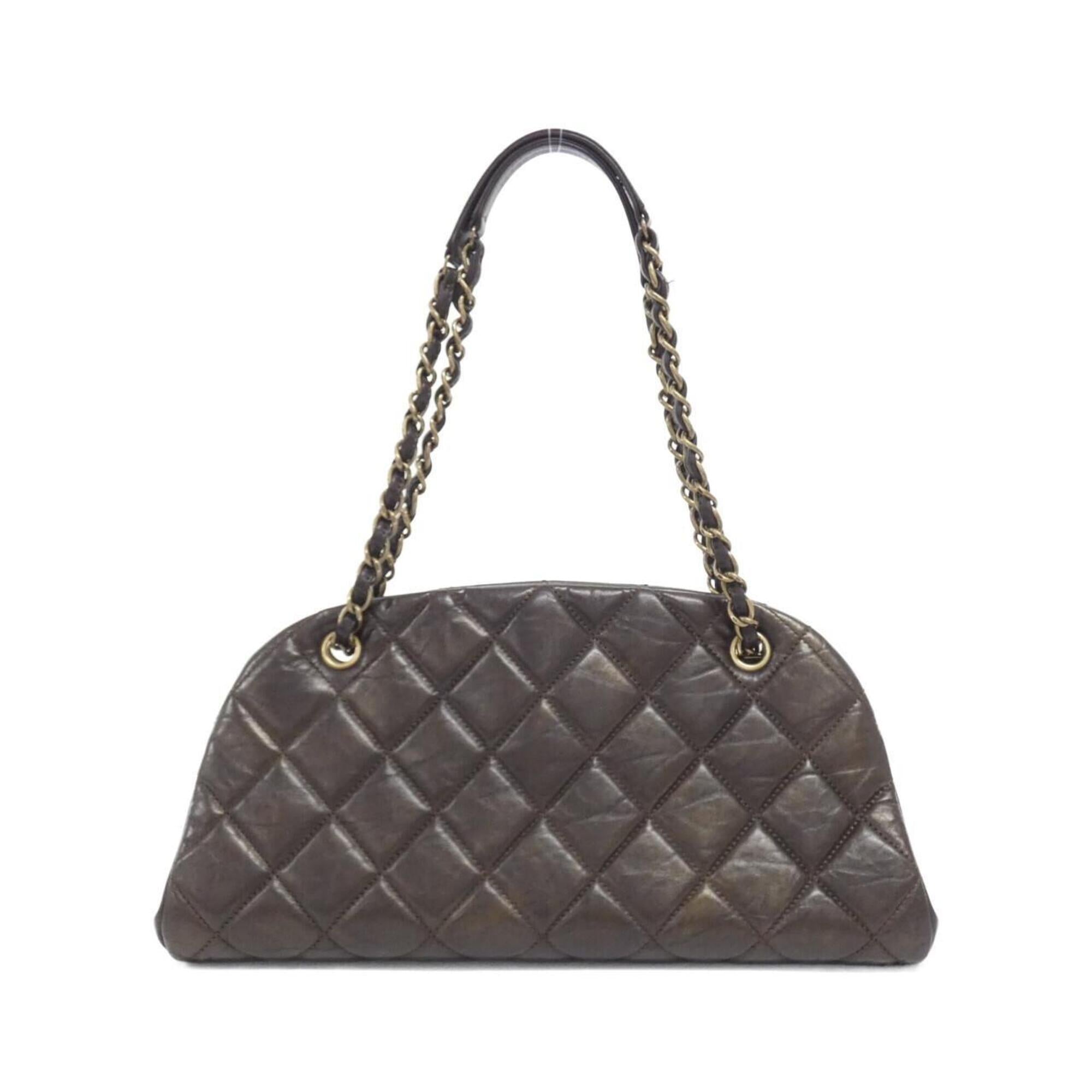 Chanel Brown Leather Shoulder Bag (Pre-Owned)