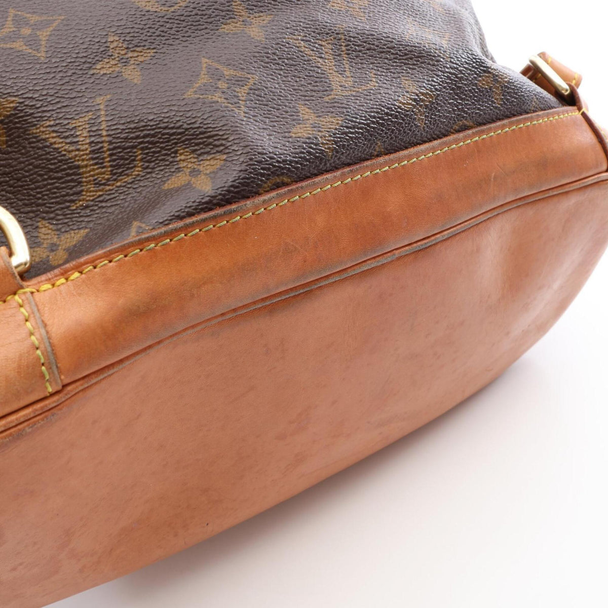 Louis Vuitton Brown Coated Canvas Leather Backpack Handbag (Pre-Owned)
