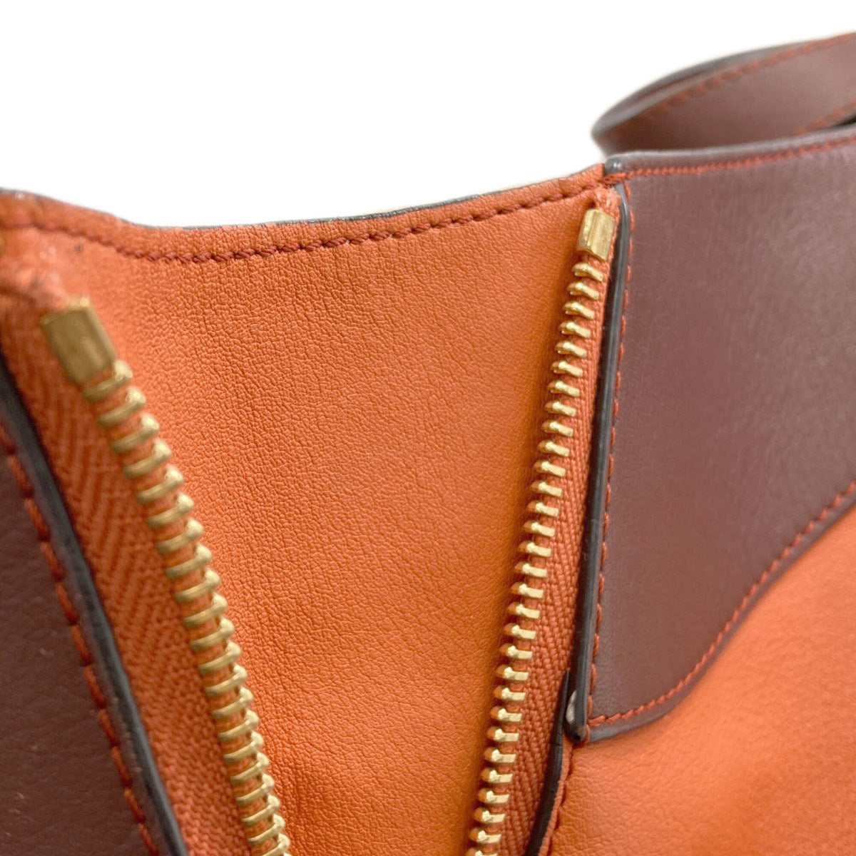 Loewe Brown Orange Leather Handbag (Pre-Owned)
