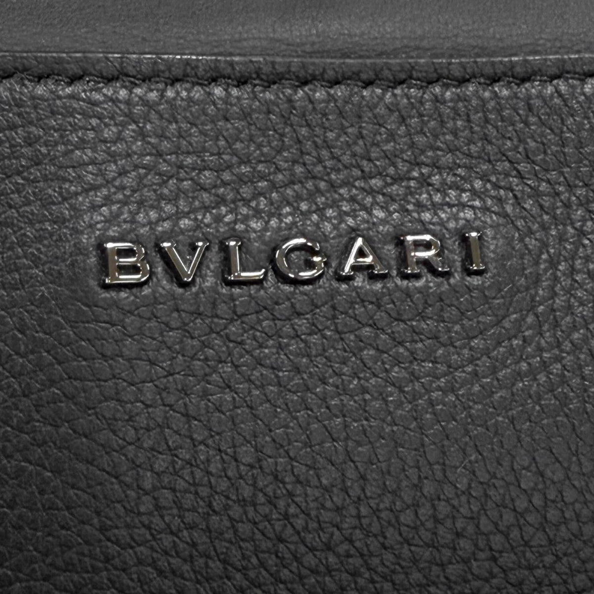Bvlgari Black Leather Nylon Briefcase (Pre-Owned)