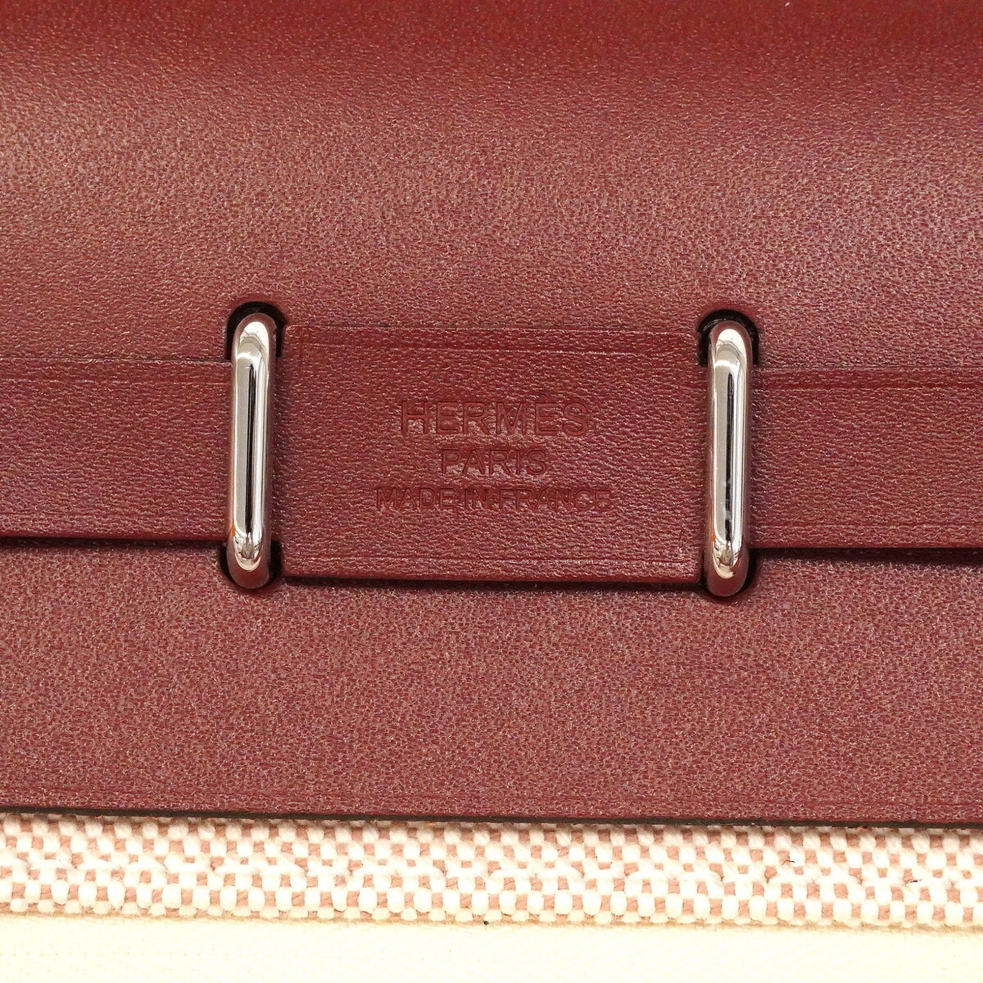Hermes Rouge H Toile H Shoulder Bag (Pre-Owned)