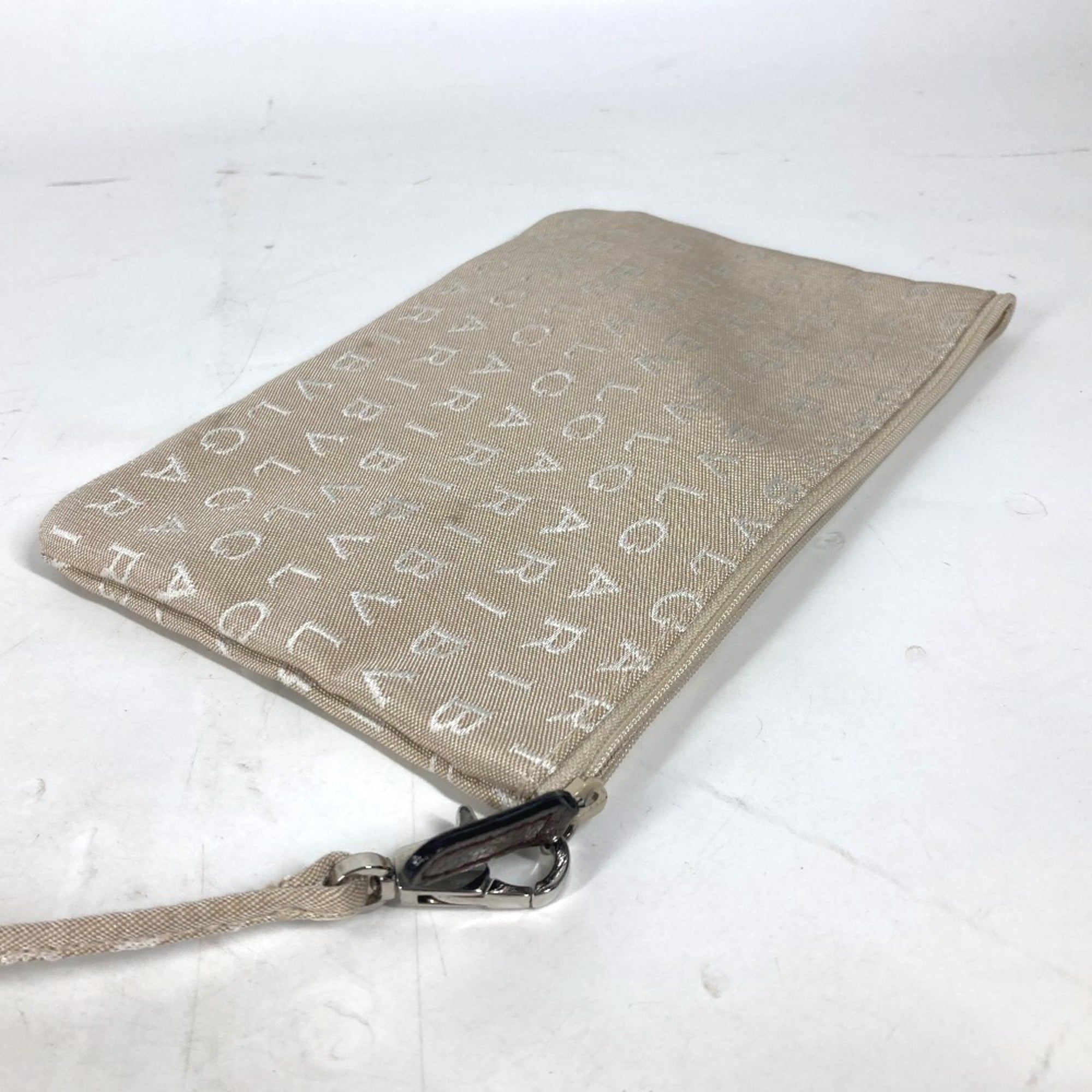 Bvlgari Beige Canvas Leather Shoulder Bag Tote Bag (Pre-Owned)