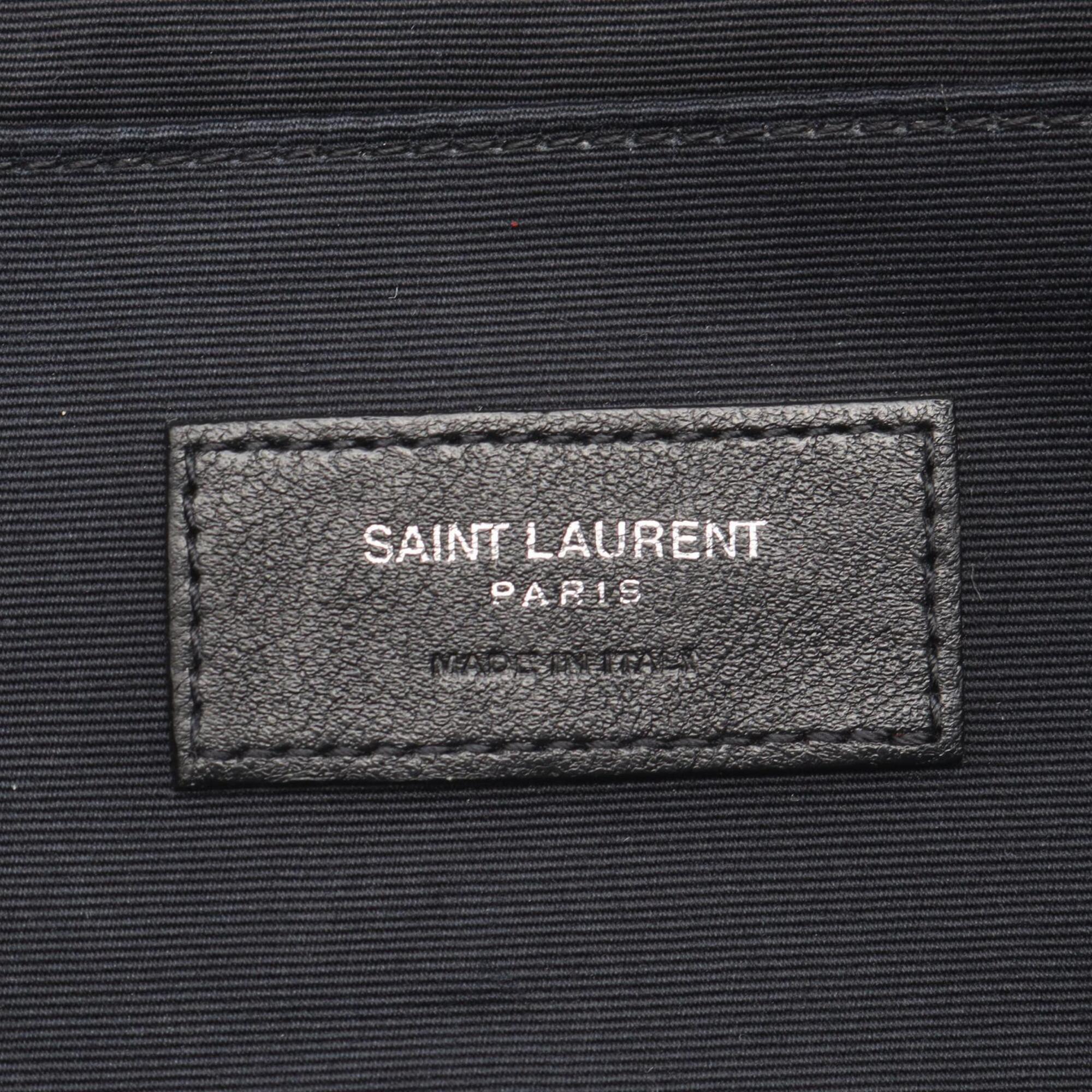 Saint Laurent Black Leather Fanny Pack Handbag (Pre-Owned)