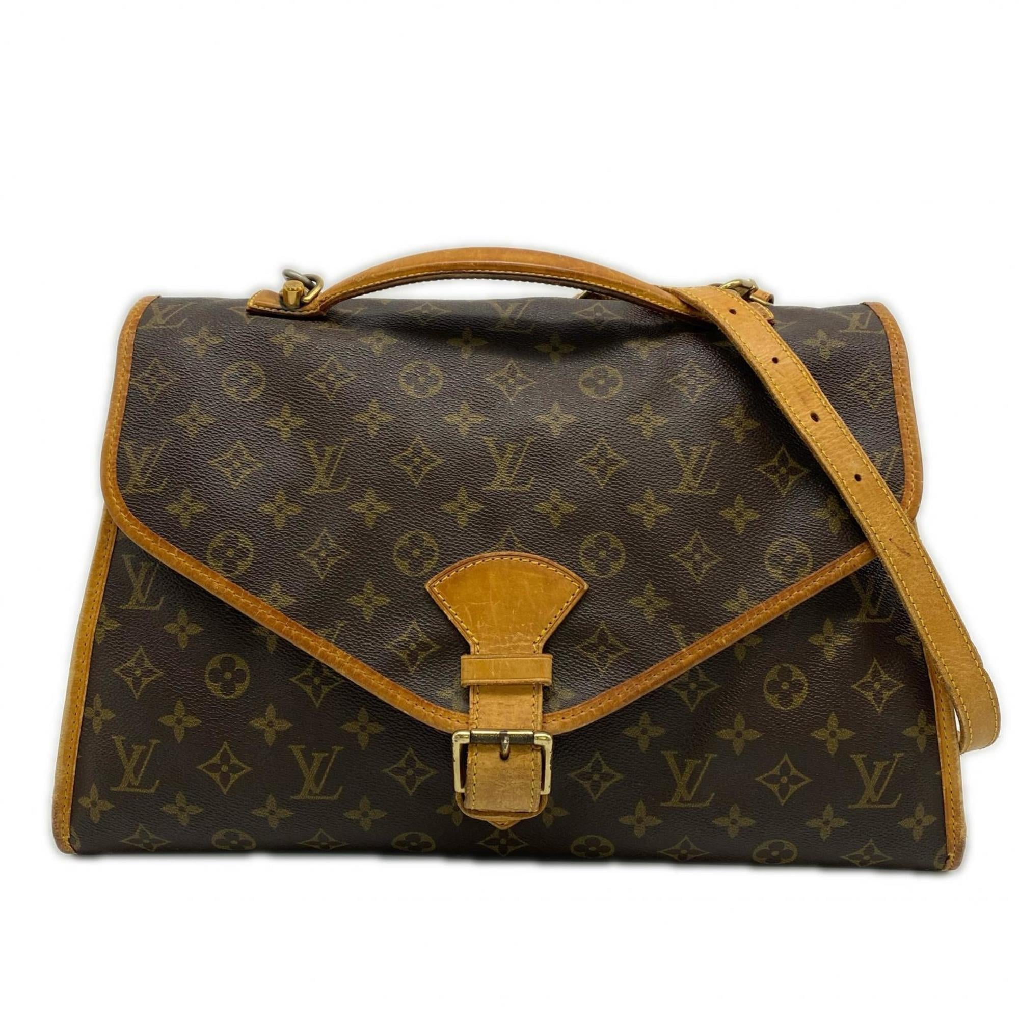 Louis Vuitton Brown Coated Canvas Leather Handbag (Pre-Owned)