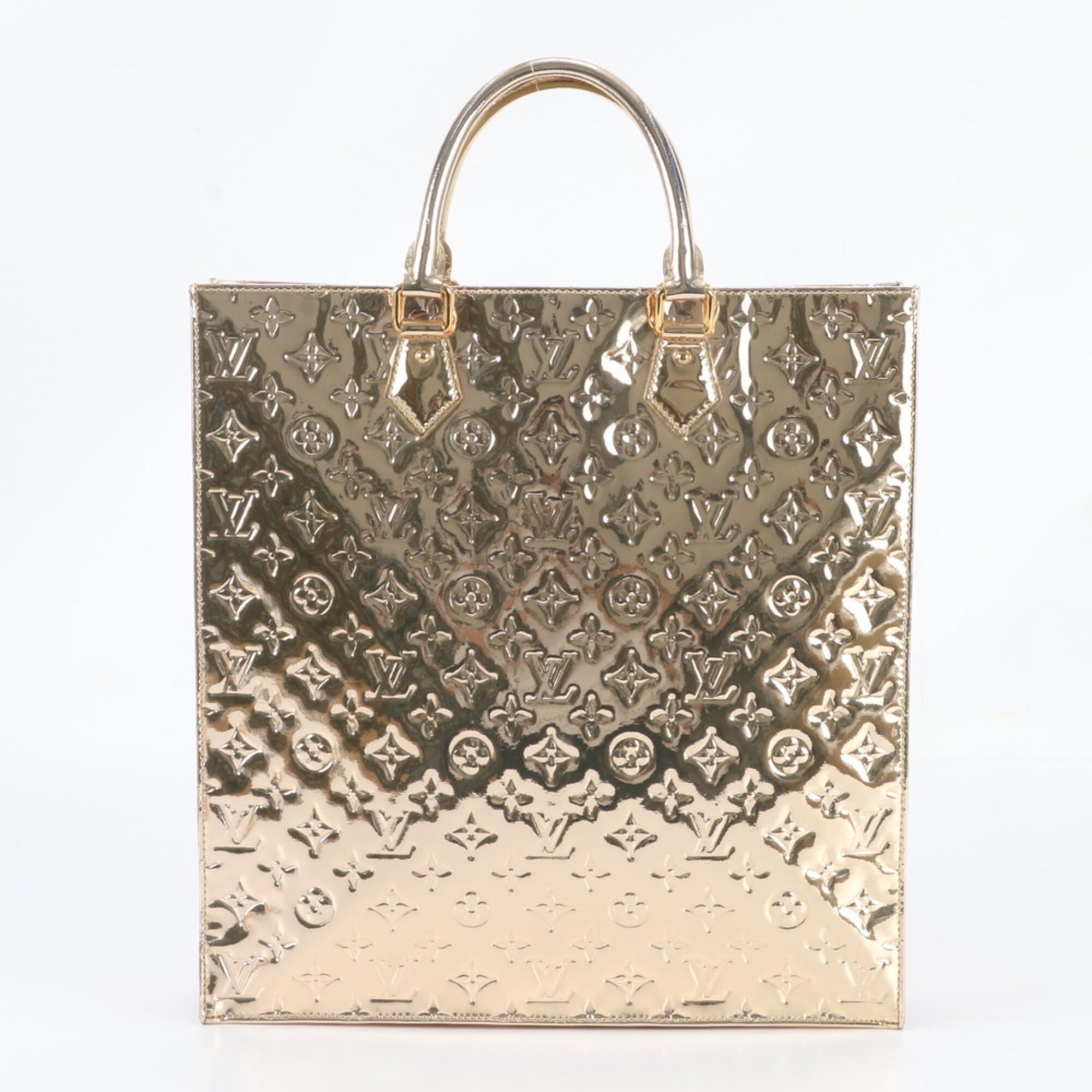 Louis Vuitton Gold Leather Handbag Tote Bag (Pre-Owned)