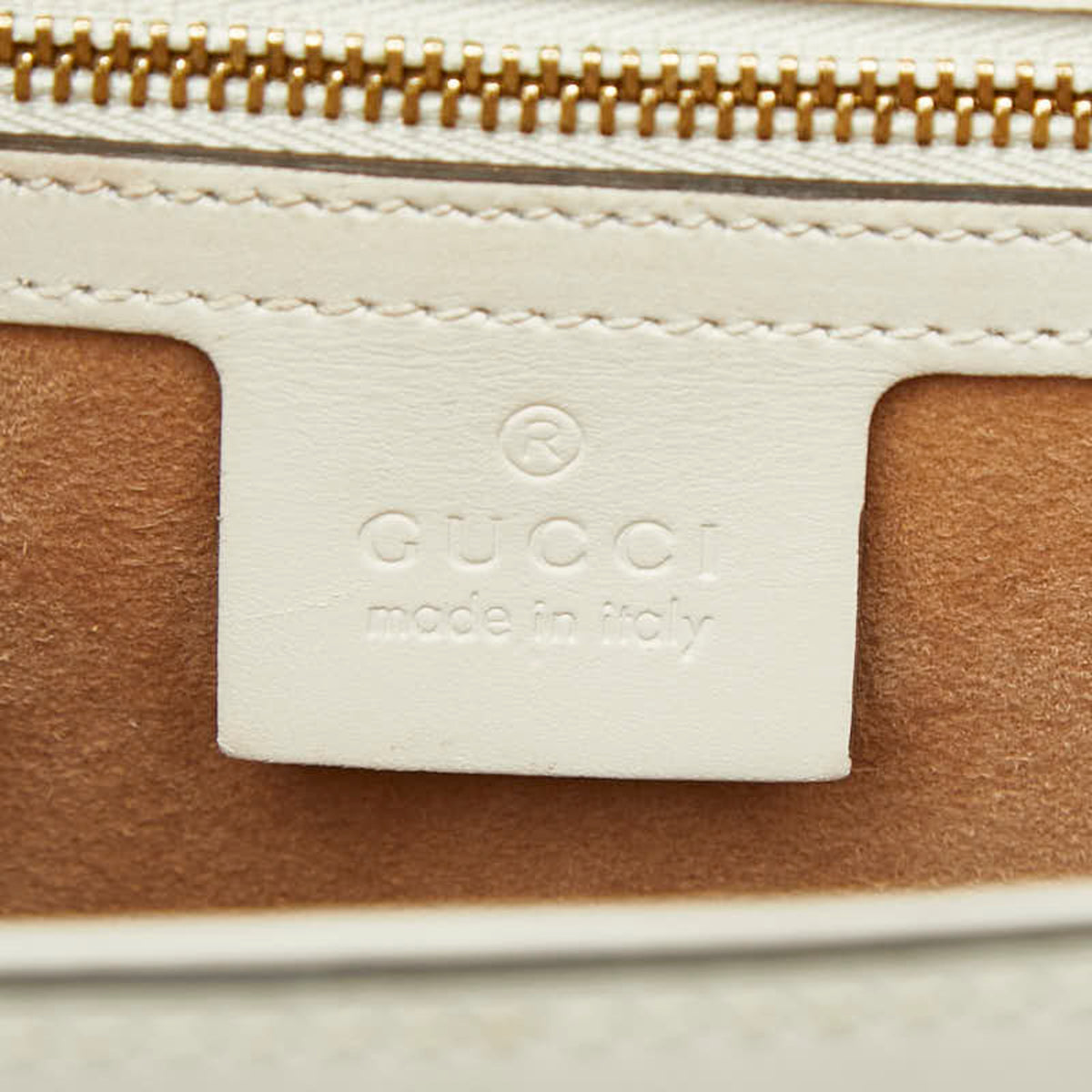 Gucci White Leather Shoulder Bag (Pre-Owned)