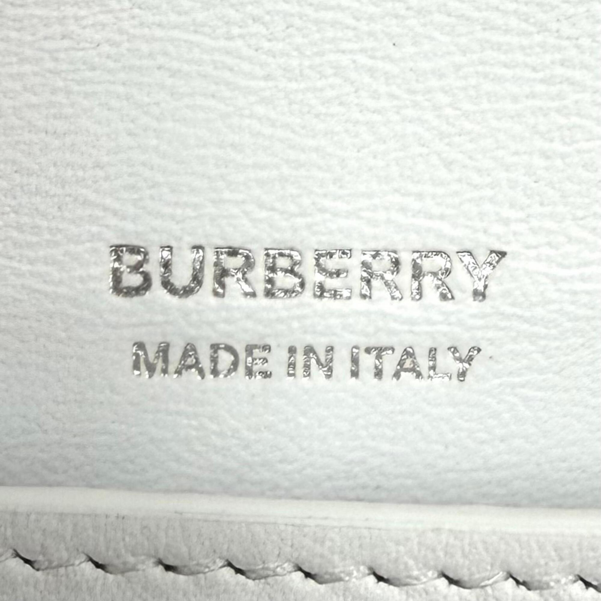 Burberry White Leather Pochette Shoulder Bag (Pre-Owned)