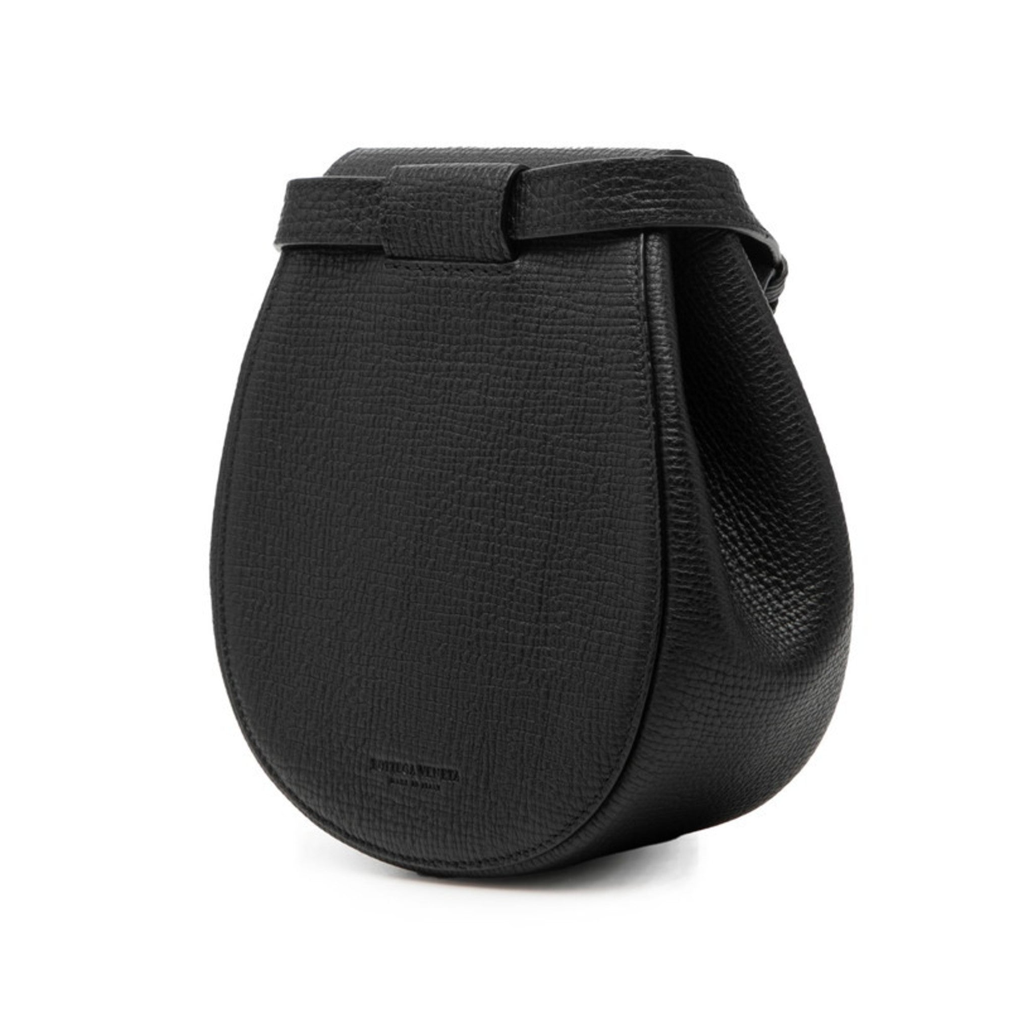 Bottega Veneta Black Leather Handbag Pouch Shoulder Bag (Pre-Owned)