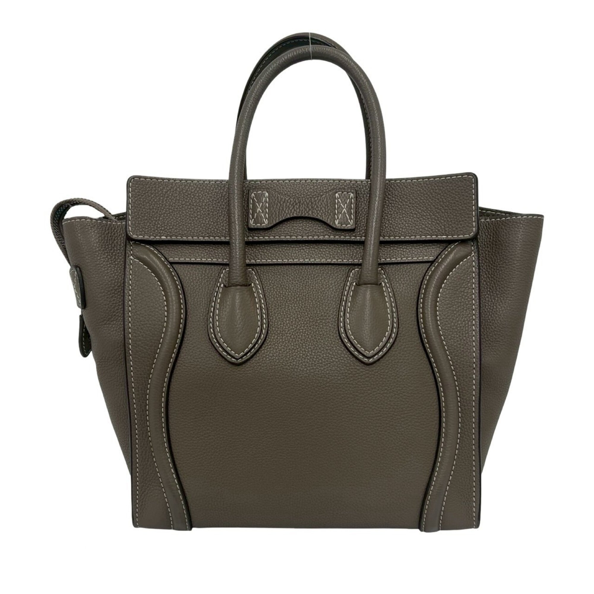 Celine Beige Leather Handbag Tote Bag (Pre-Owned)