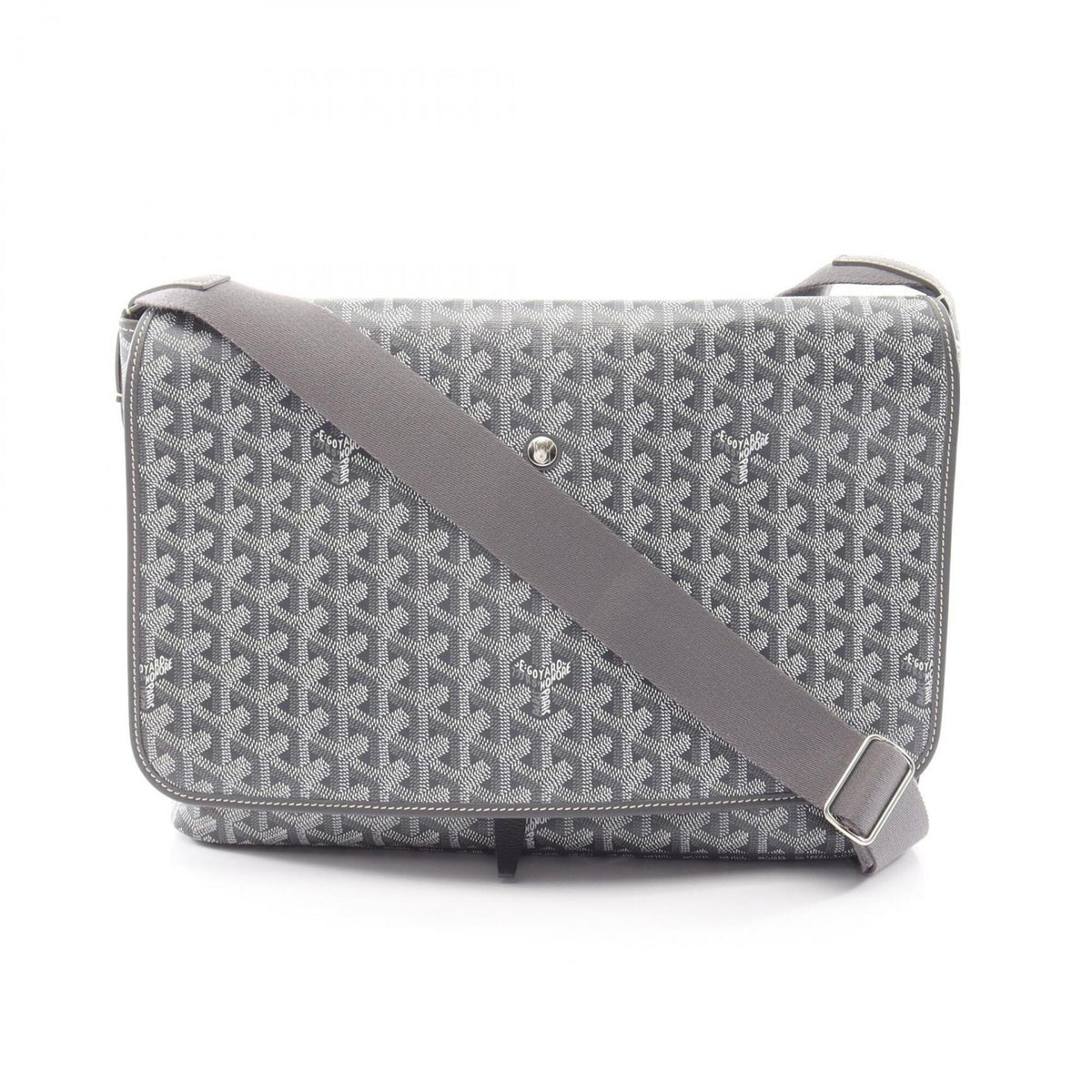 Goyard Gray White Coated Canvas Pvc Leather Handbag Shoulder Bag (Pre-Owned)