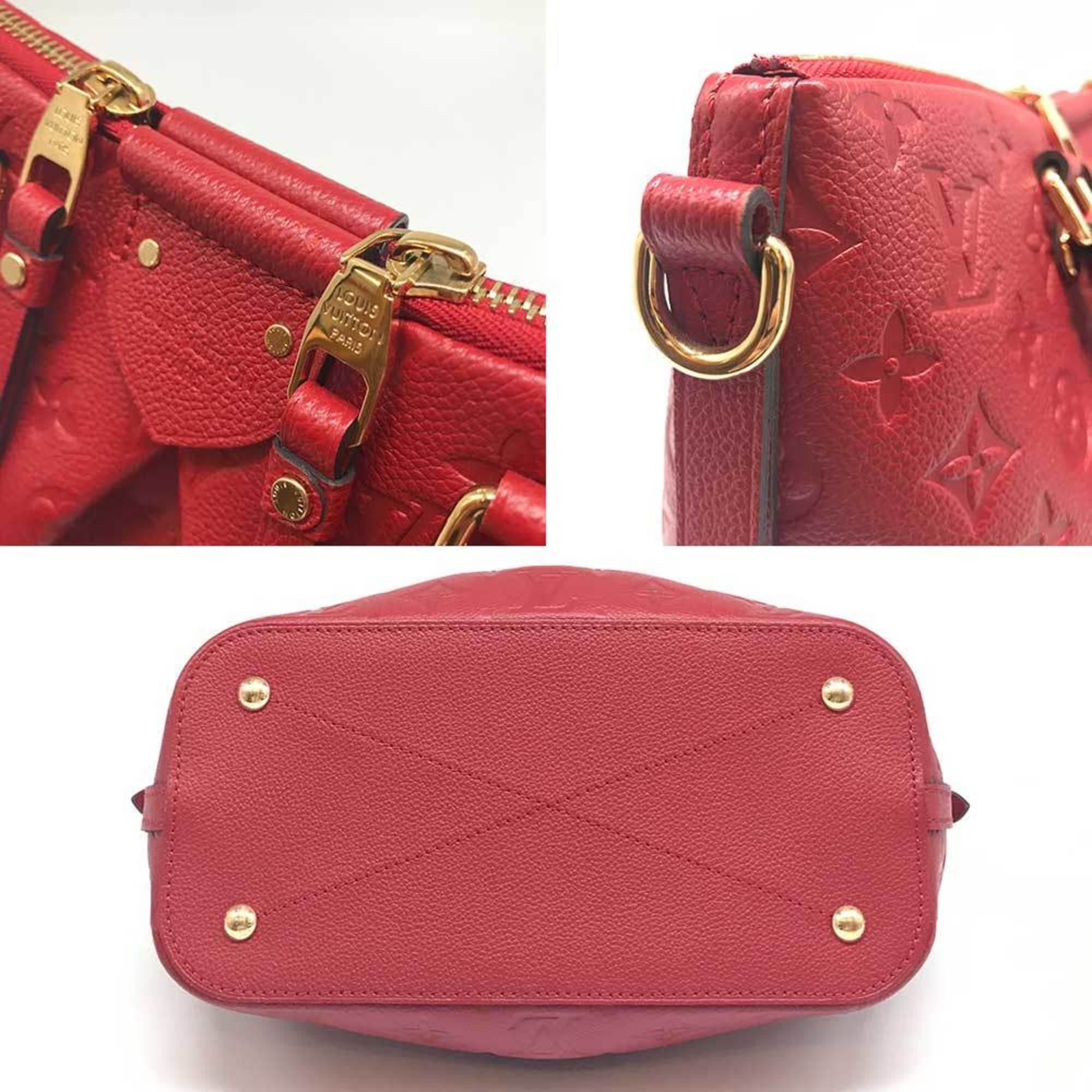 Louis Vuitton Red Color Monogram Empreinte Handbag (Pre-Owned)