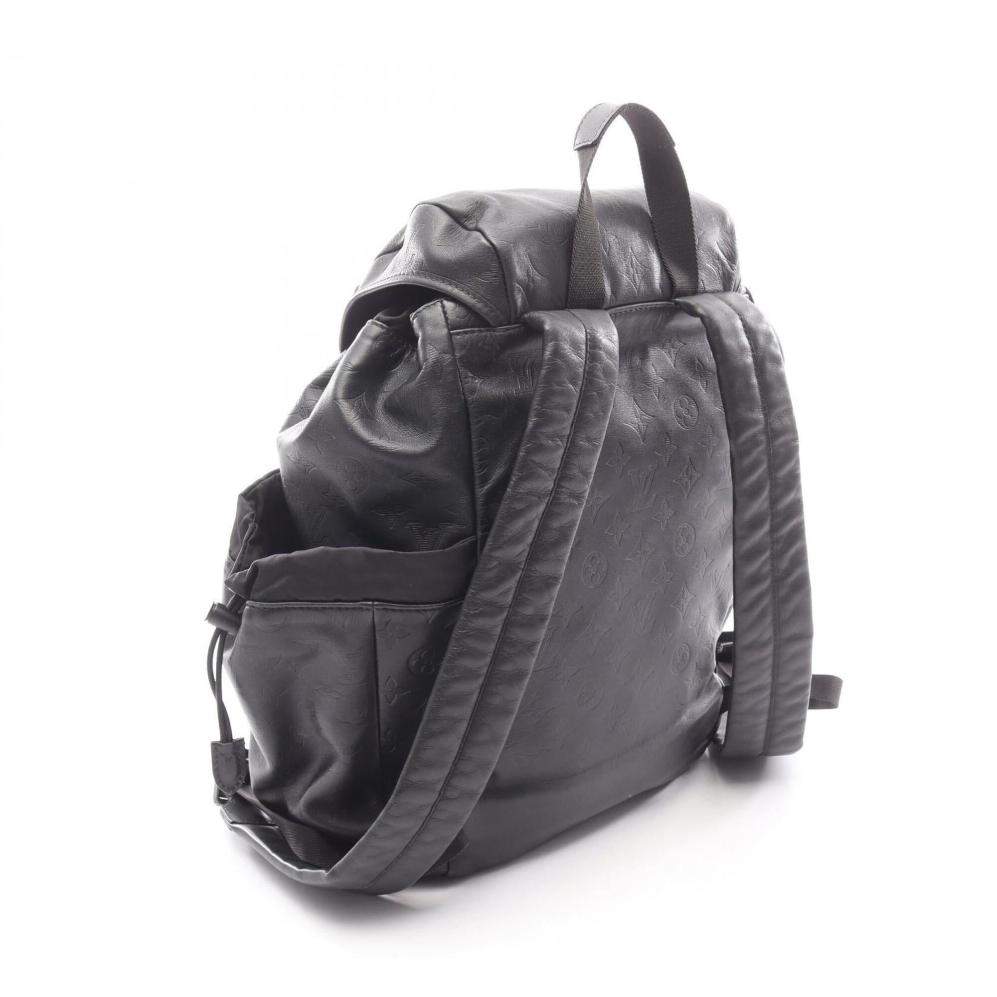 Louis Vuitton Black Monogram Shadow Leather Backpack (Pre-Owned)