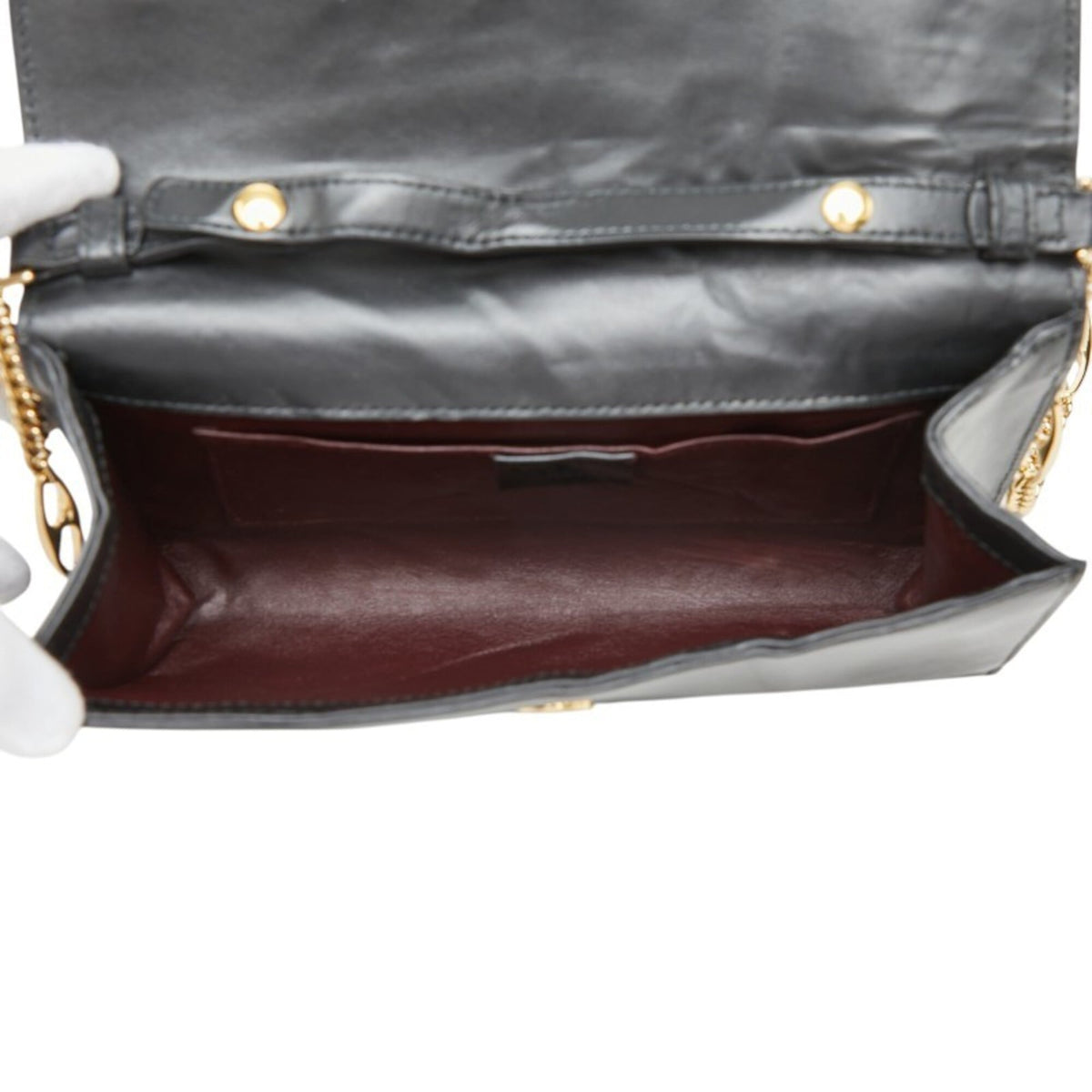 Gucci Black Leather Handbag Shoulder Bag (Pre-Owned)