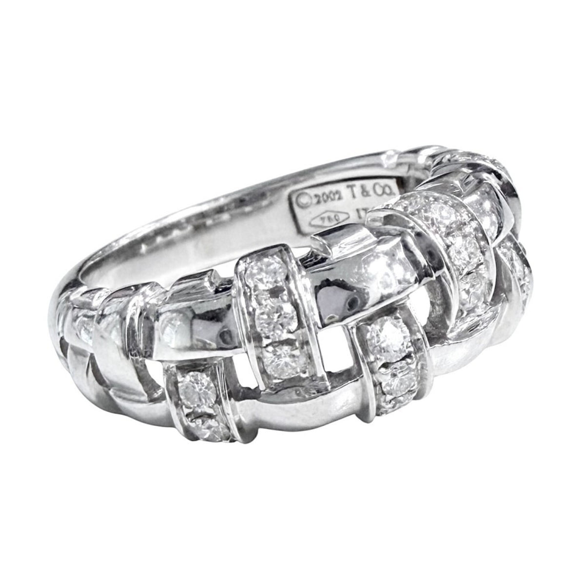 Tiffany White Gold (18K) Band Ring (Pre-Owned)