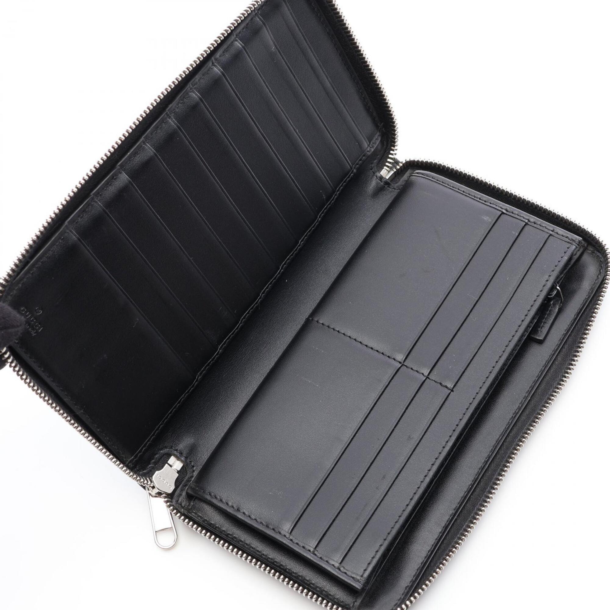 Gucci Black Leather Long Wallet (Bi-Fold) (Pre-Owned)
