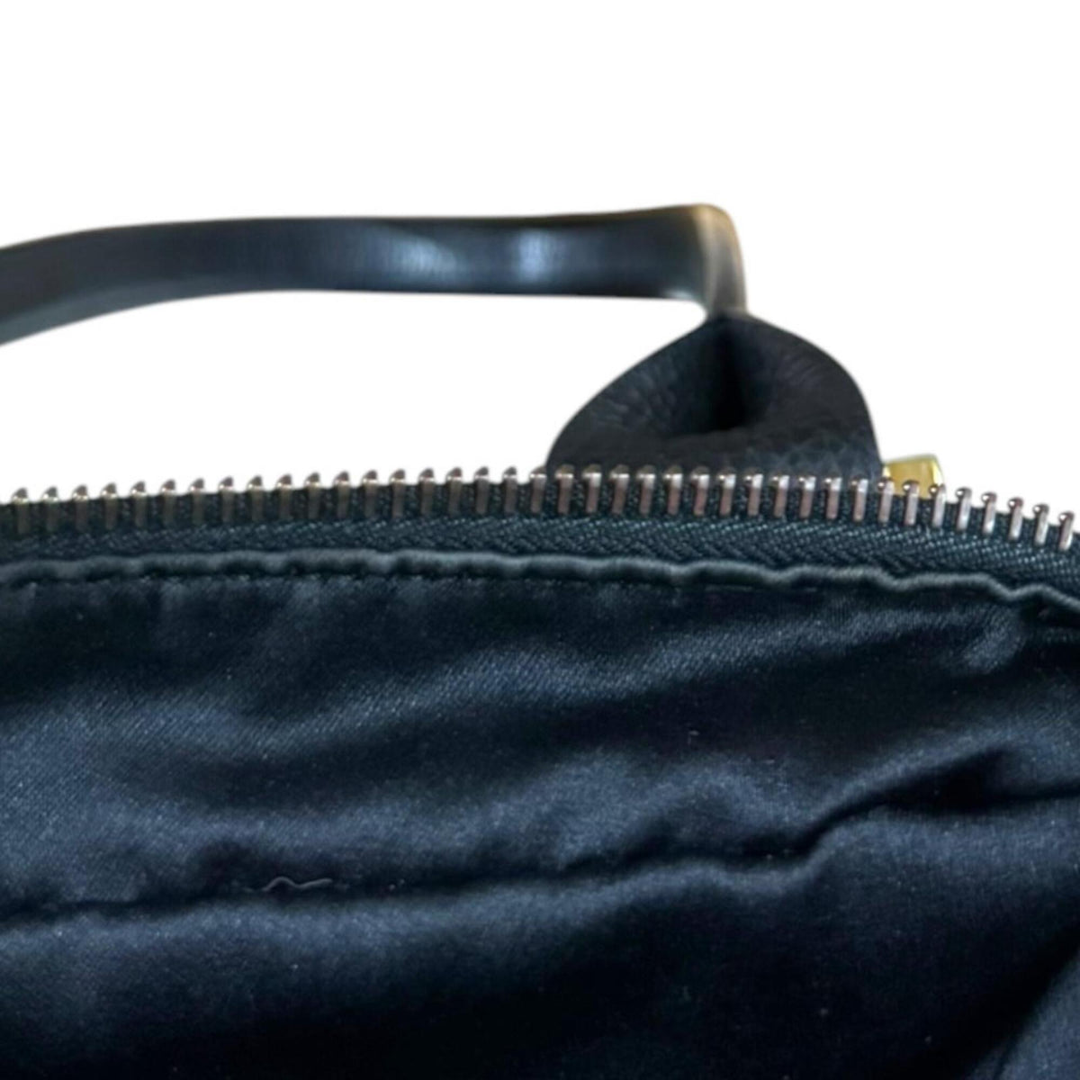 Versace Black Canvas Handbag (Pre-Owned)